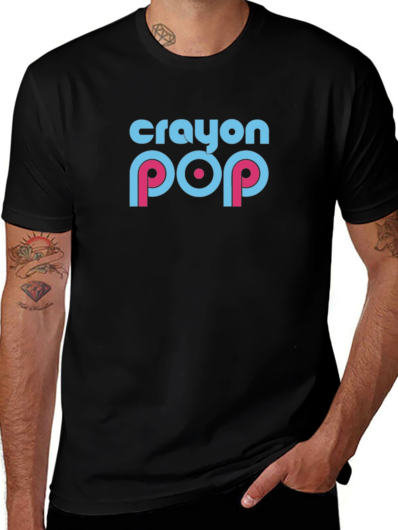Variant 9 of Crayon Pop Retro Style Black T-Shirt
