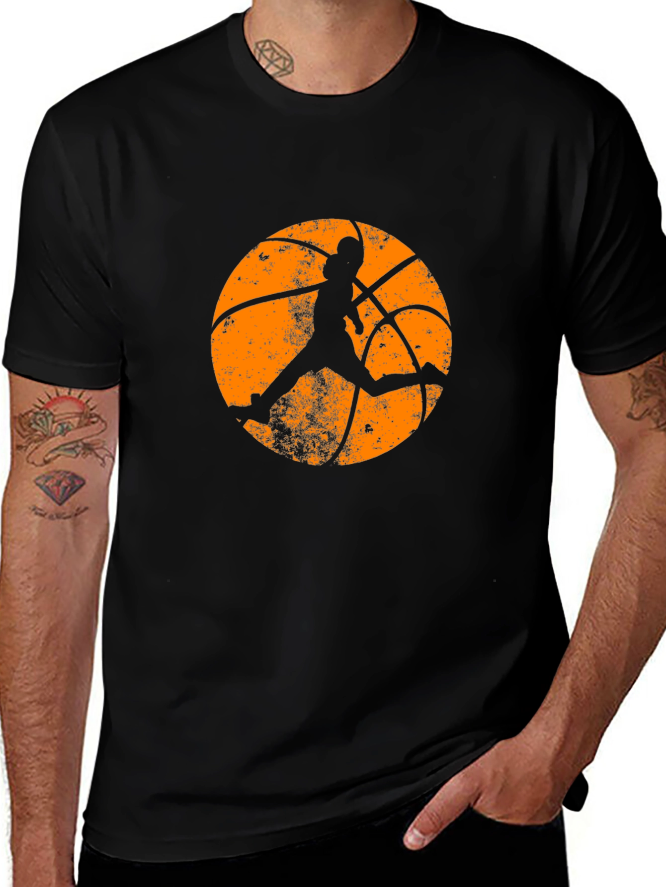 Variant 12 of Basketball Player Graphic Tee - Black