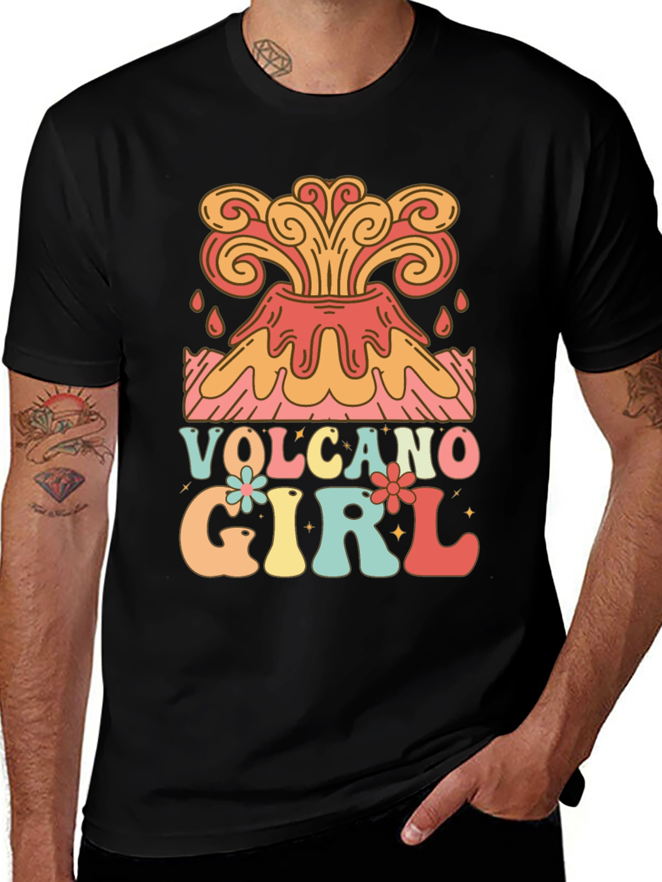 Variant 30 of Volcano Girl Retro Style Graphic Tee