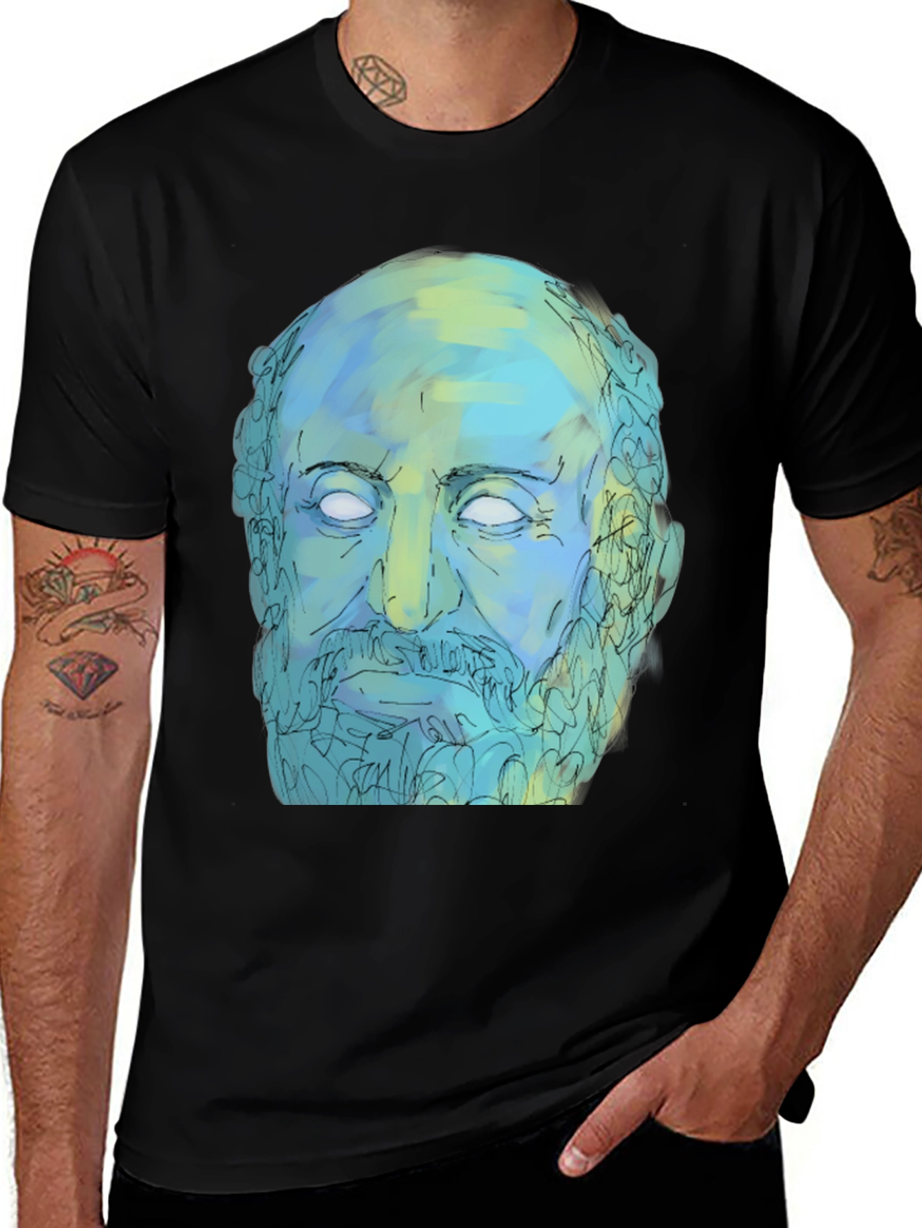 Variant 5 of Philosopher Graphic Tee - Unique Artistic Design