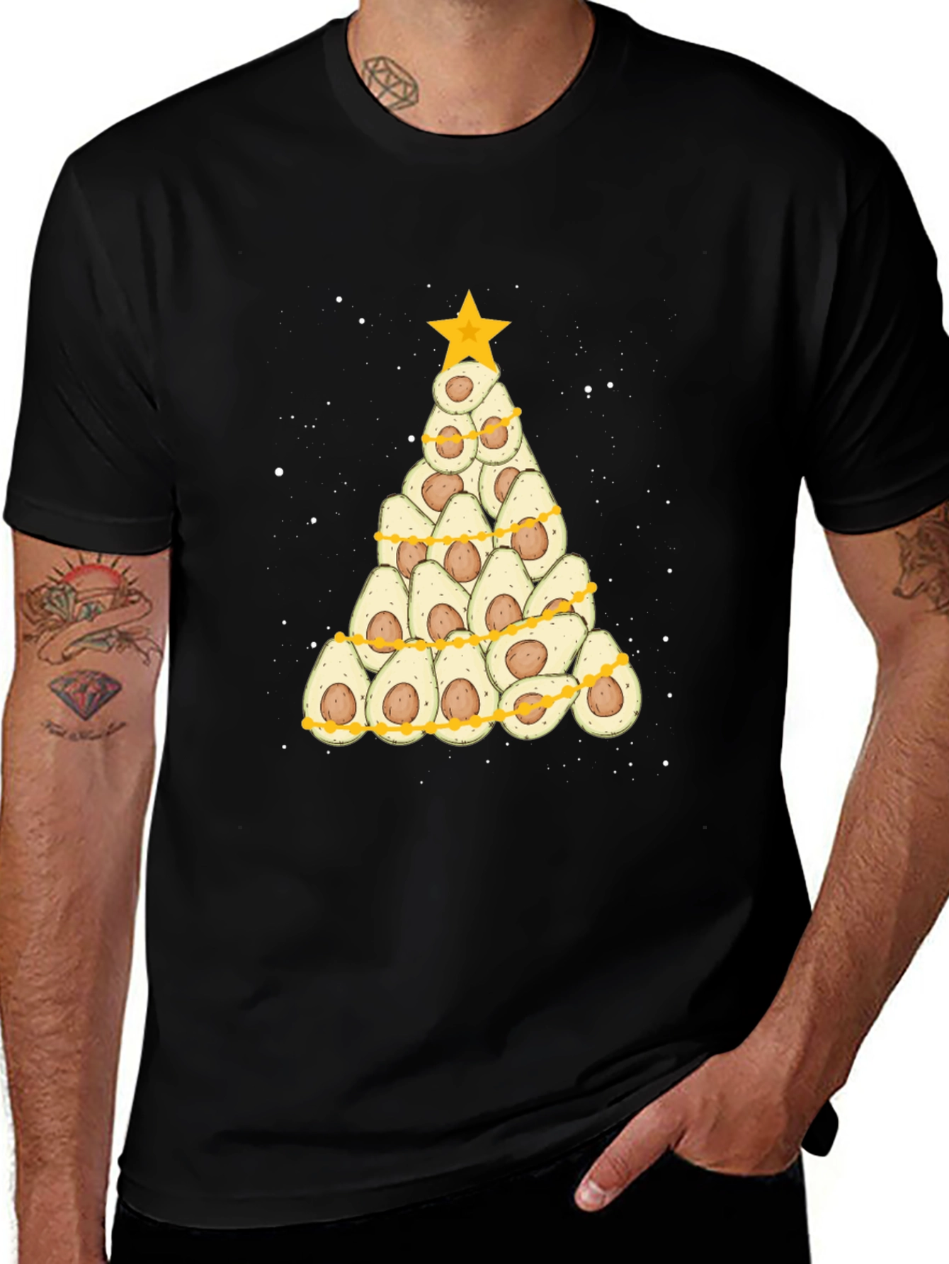 Variant 5 of Avocado Christmas Tree T-Shirt