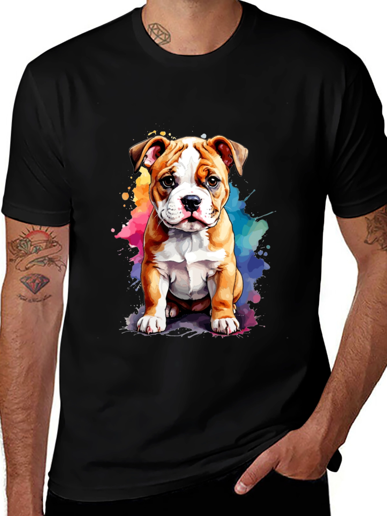 Variant 11 of Bulldog Puppy T-Shirt - Cute Dog Graphic Tee