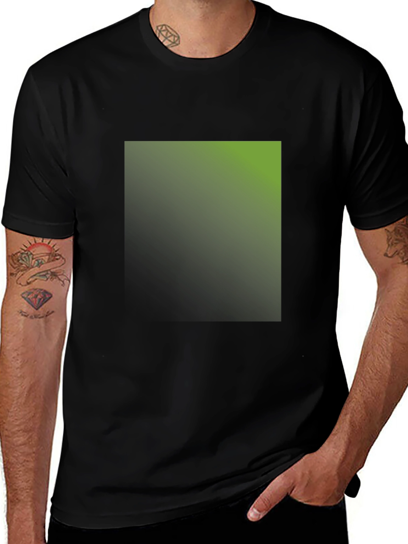 Variant 22 of Modern Gradient T-Shirt - Black