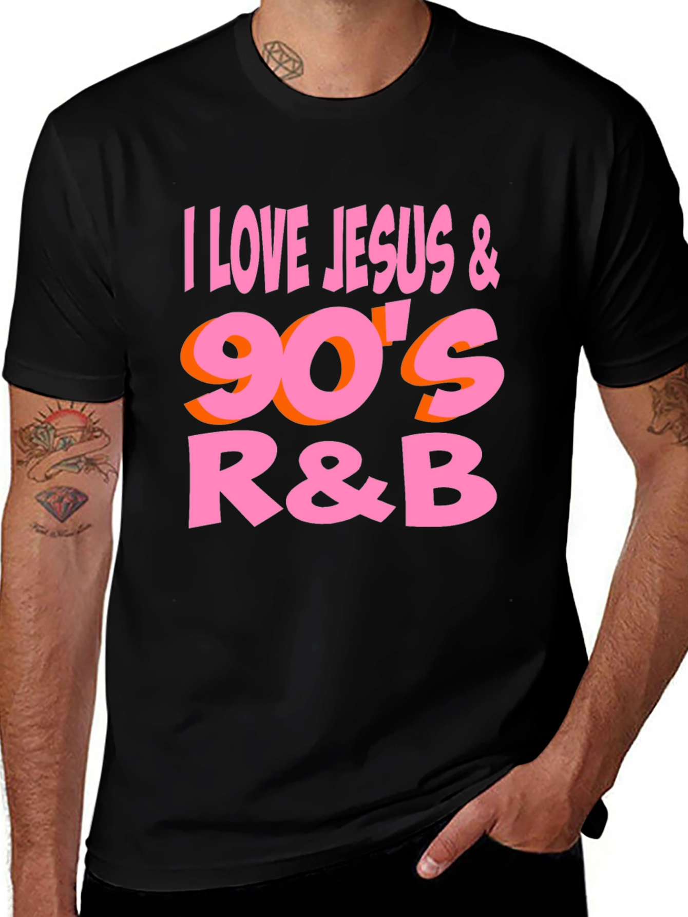 Variant 19 of I Love Jesus & 90's R&B Graphic Tee - Stylish & Comfortable