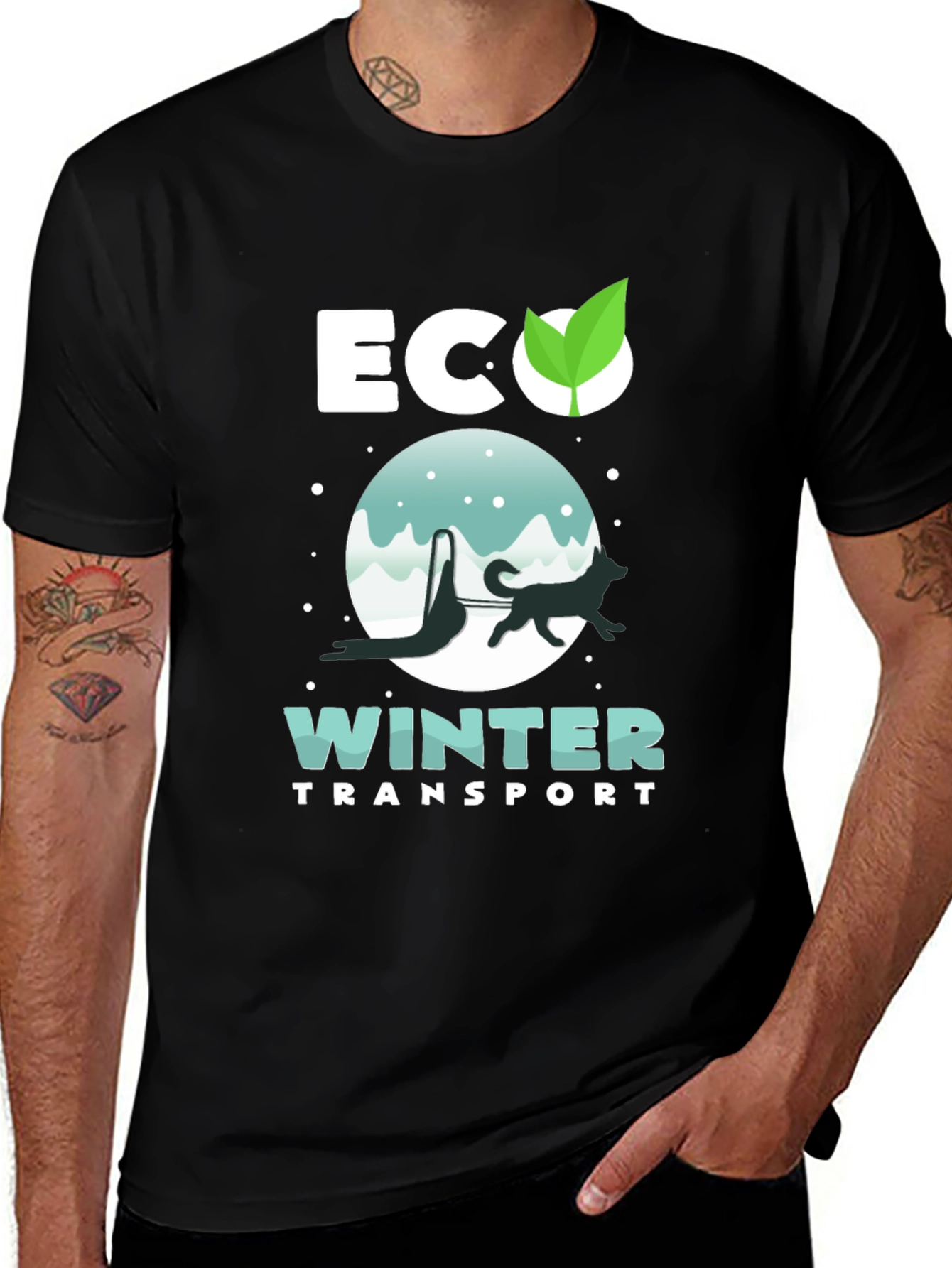 Eco Winter Transport Black T-Shirt