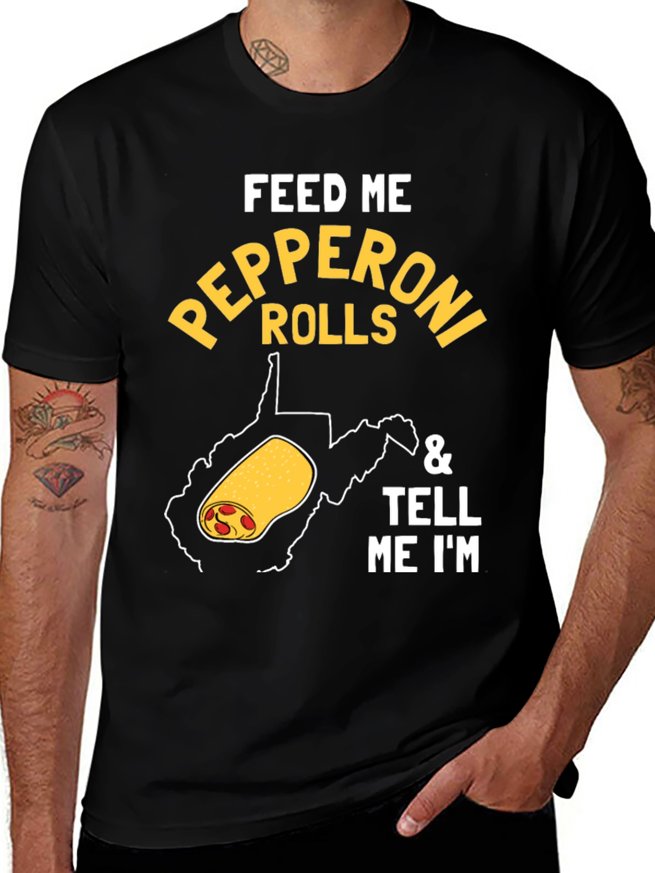 Variant 15 of Feed Me Pepperoni Rolls Graphic Tee