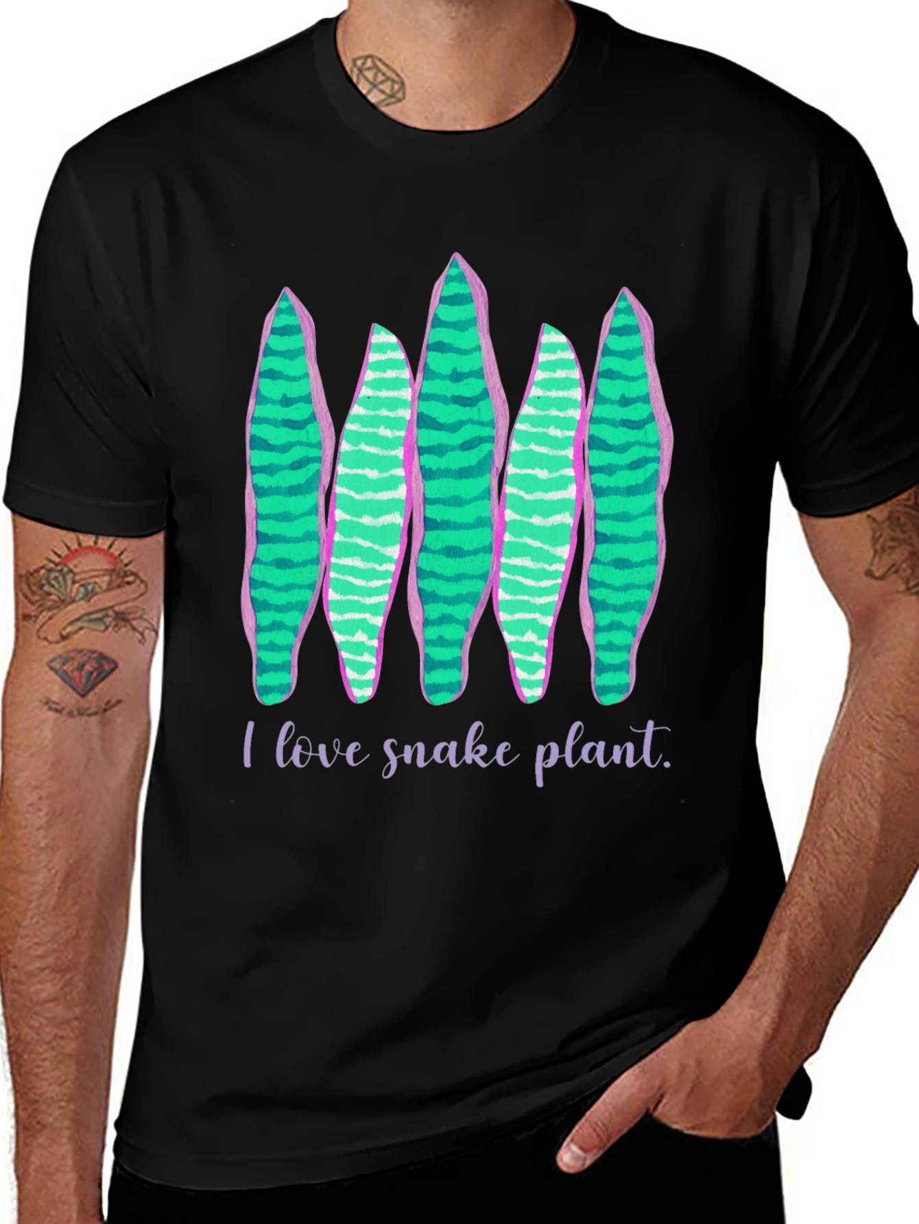 I Love Snake Plant Graphic T-Shirt