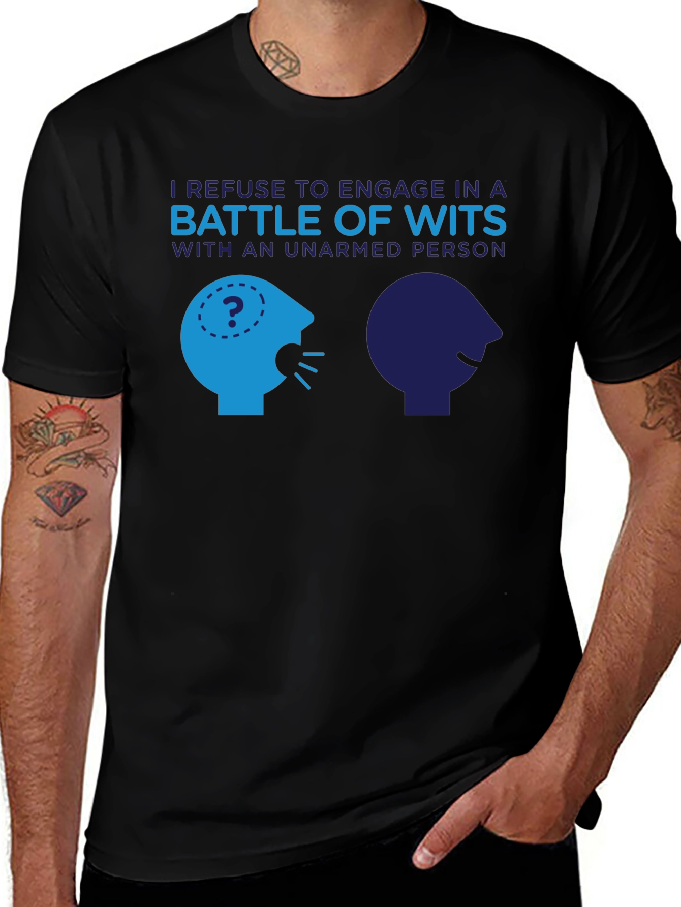 Variant 21 of Unarmed Person Wits Funny T-Shirt