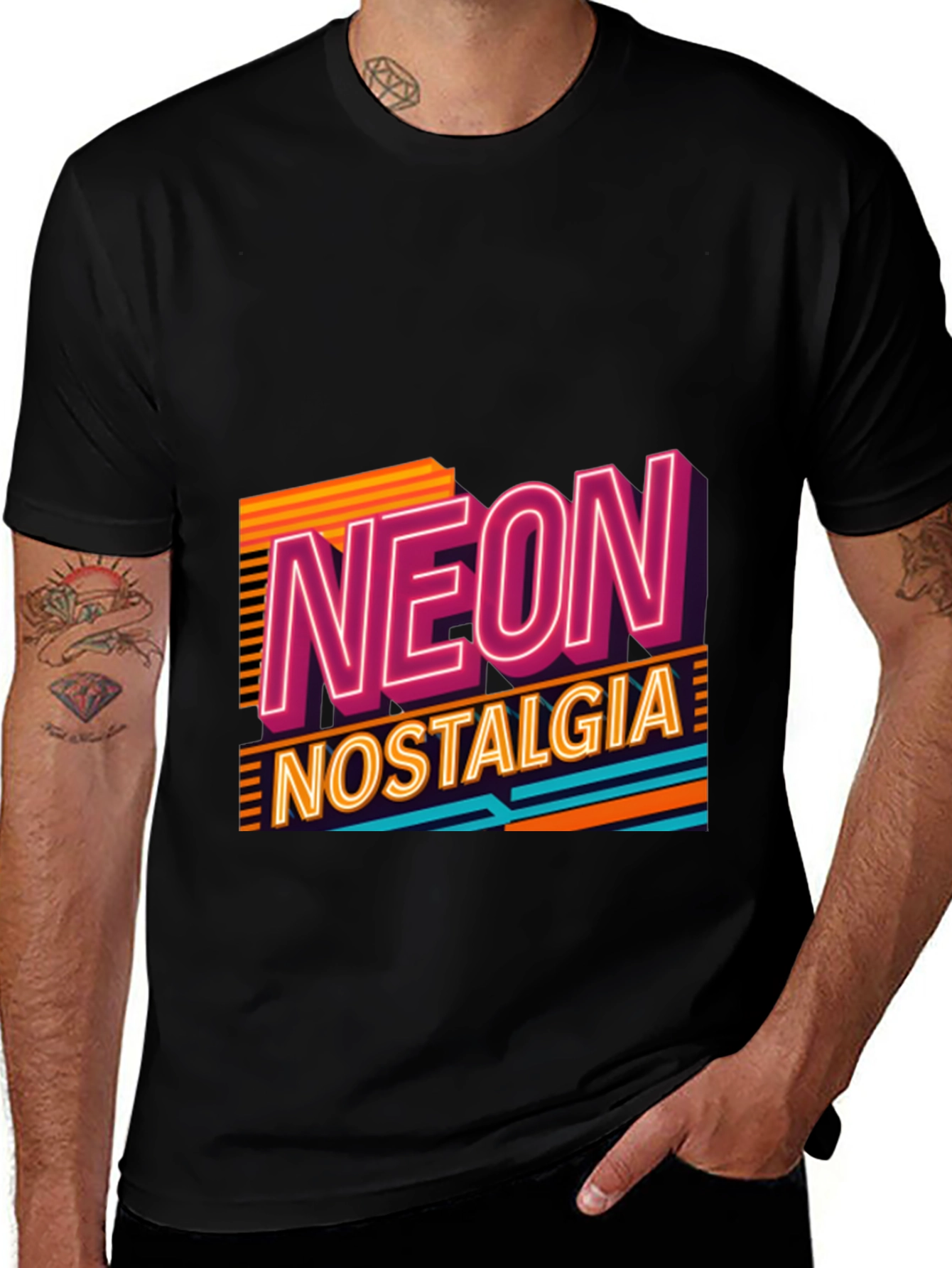 Variant 20 of Retro Neon Nostalgia Graphic Tee