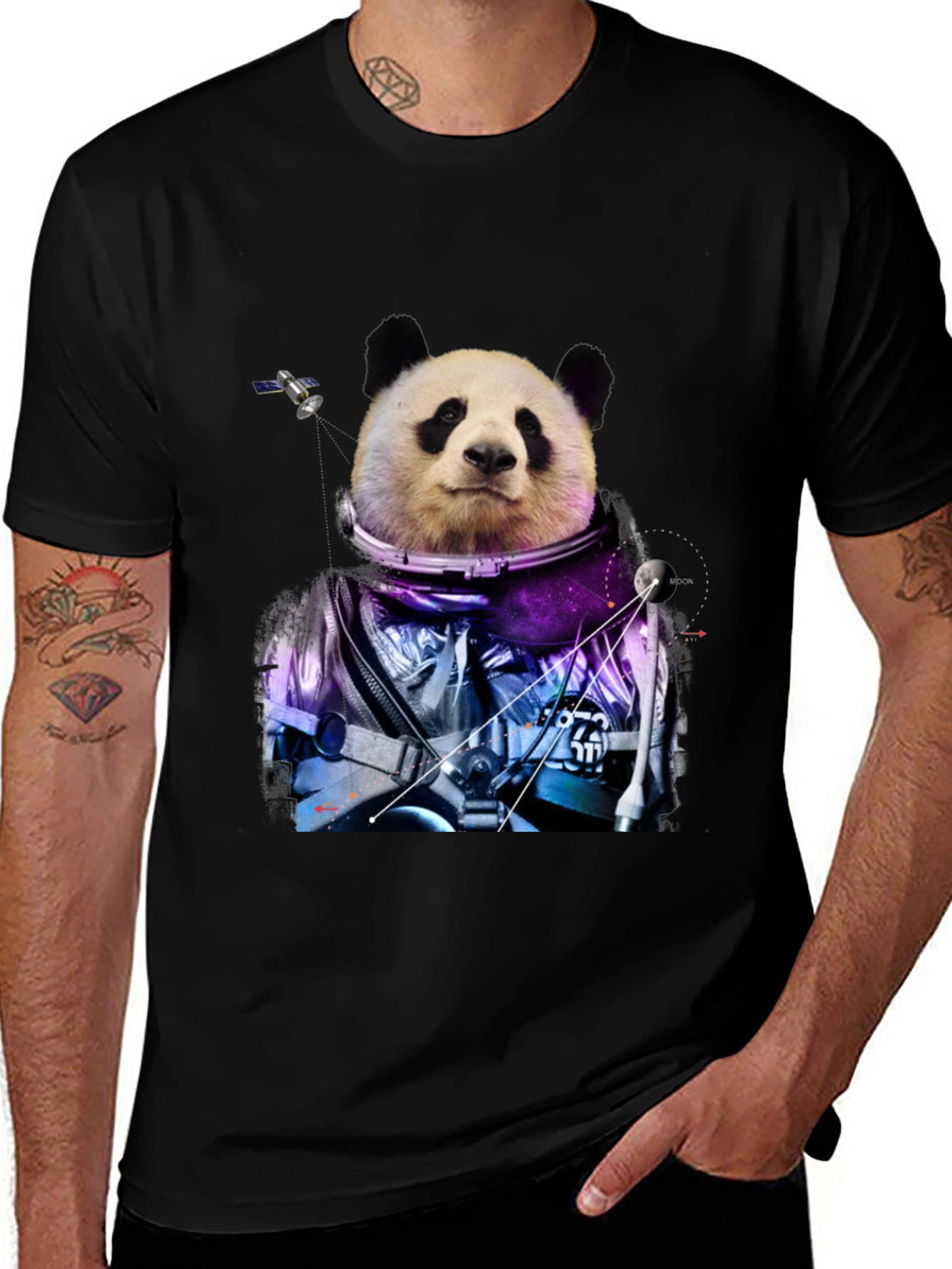 Variant 2 of Astronaut Panda T-Shirt - Unique Graphic Tee