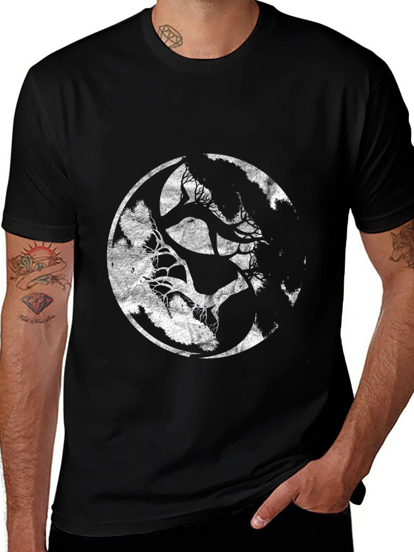 Variant 28 of Yin Yang Tree Graphic Tee - Stylish Comfort