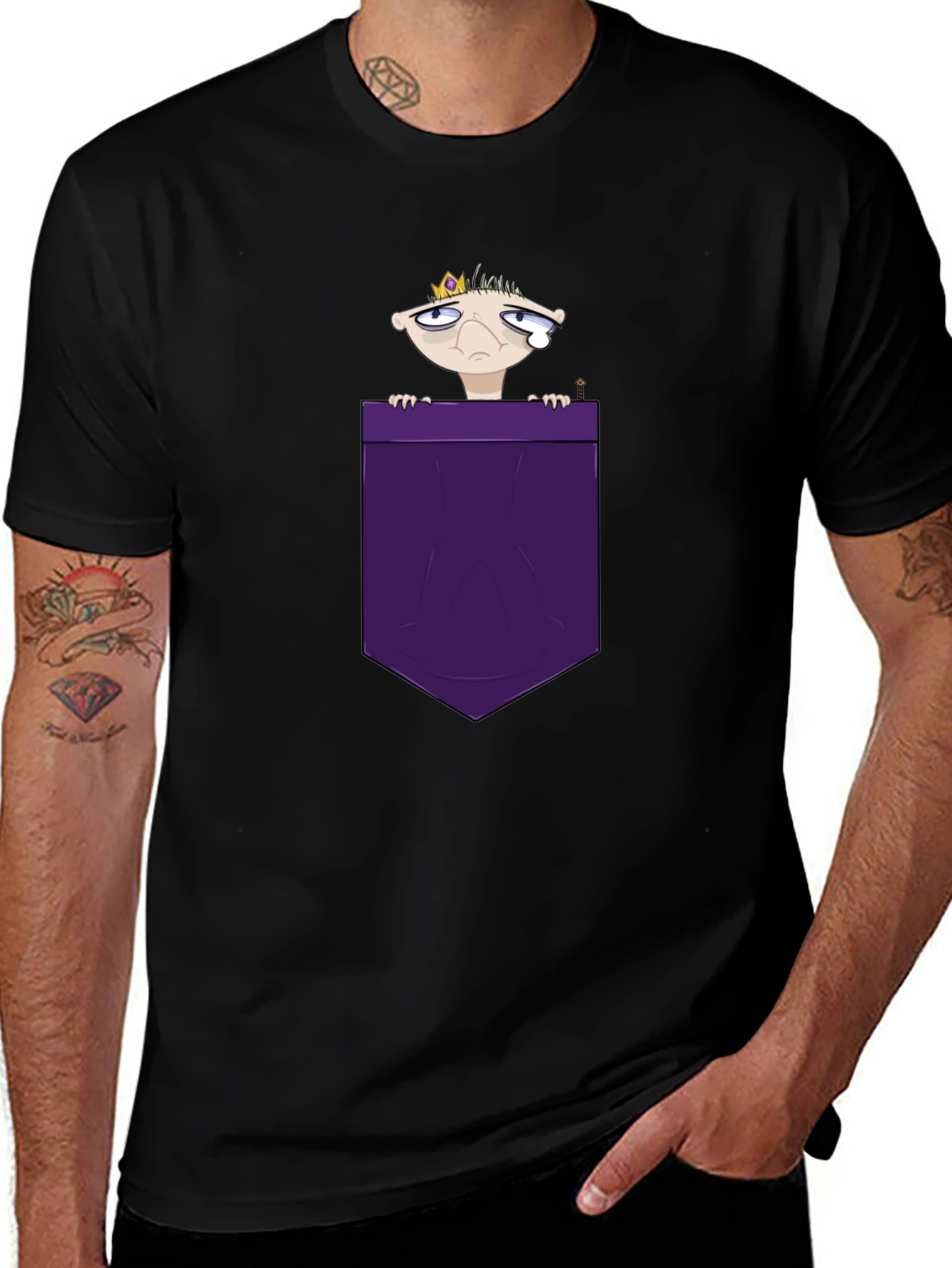 Variant 25 of Cartoon King in Pocket Graphic T-Shirt