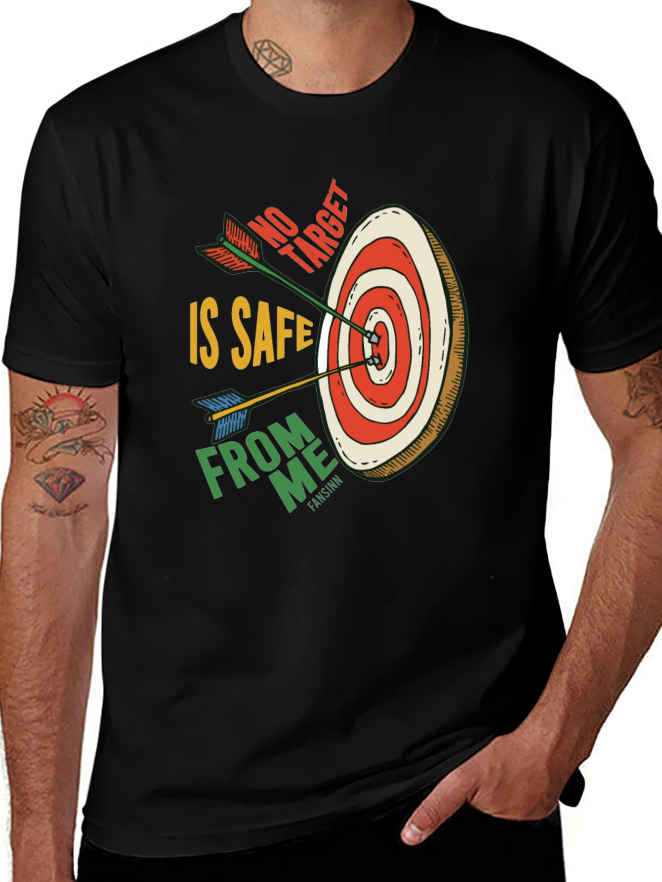 Variant 11 of Target Practice Graphic Tee: No Target is Safe