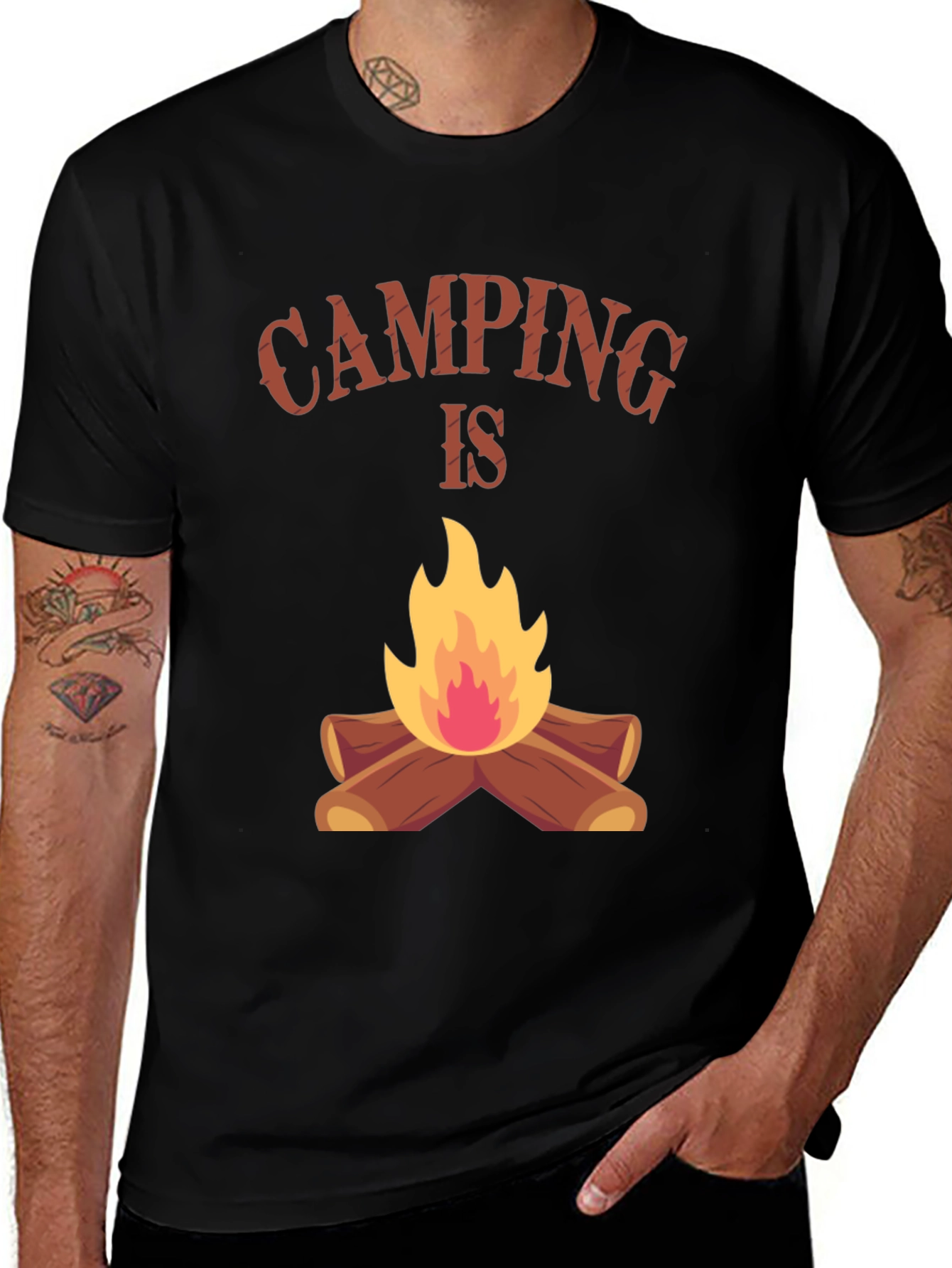 Variant 19 of Camping Is Tee - Bonfire T-Shirt