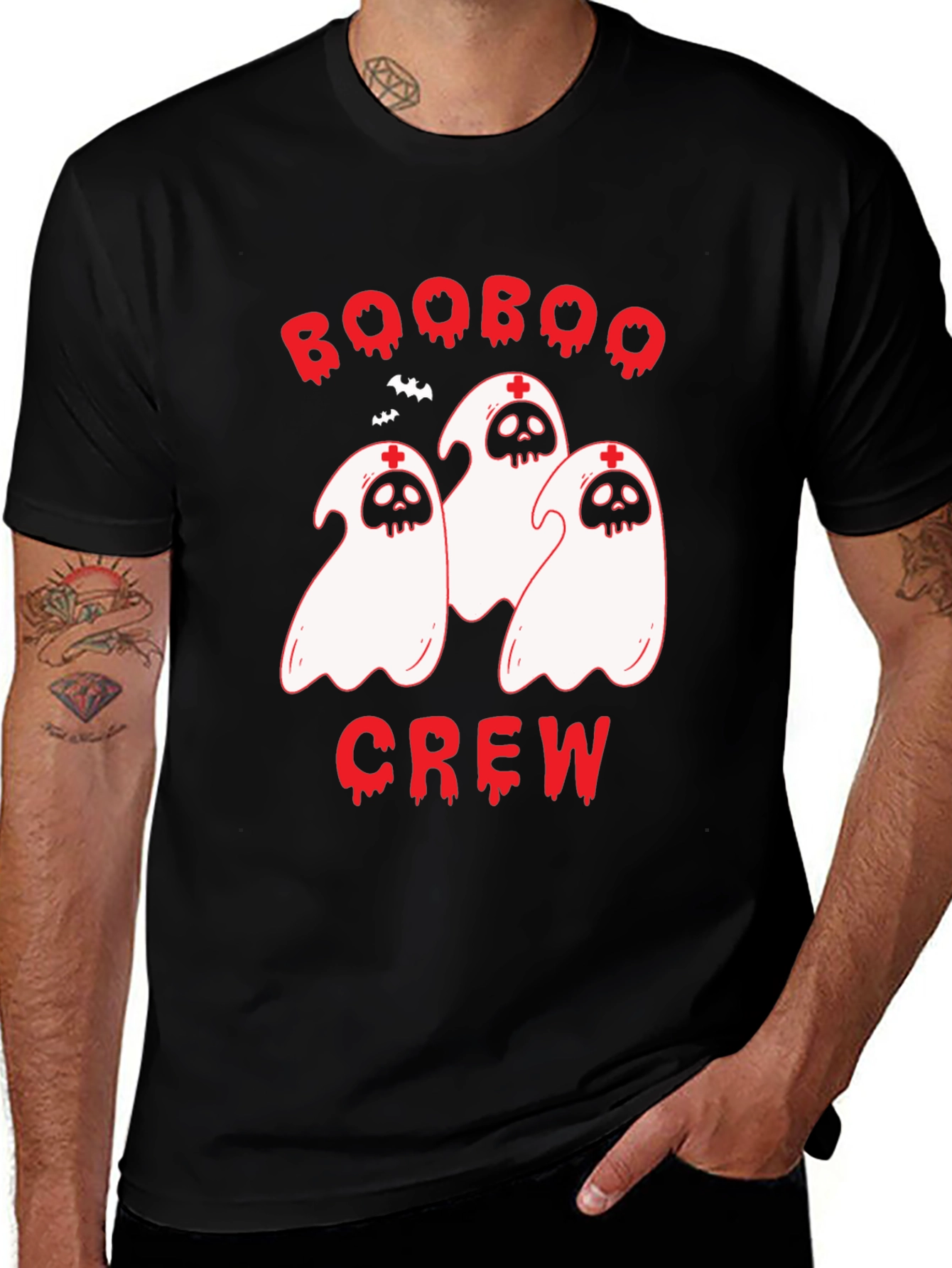 Booboo Crew Ghost Nurse Halloween T-Shirt