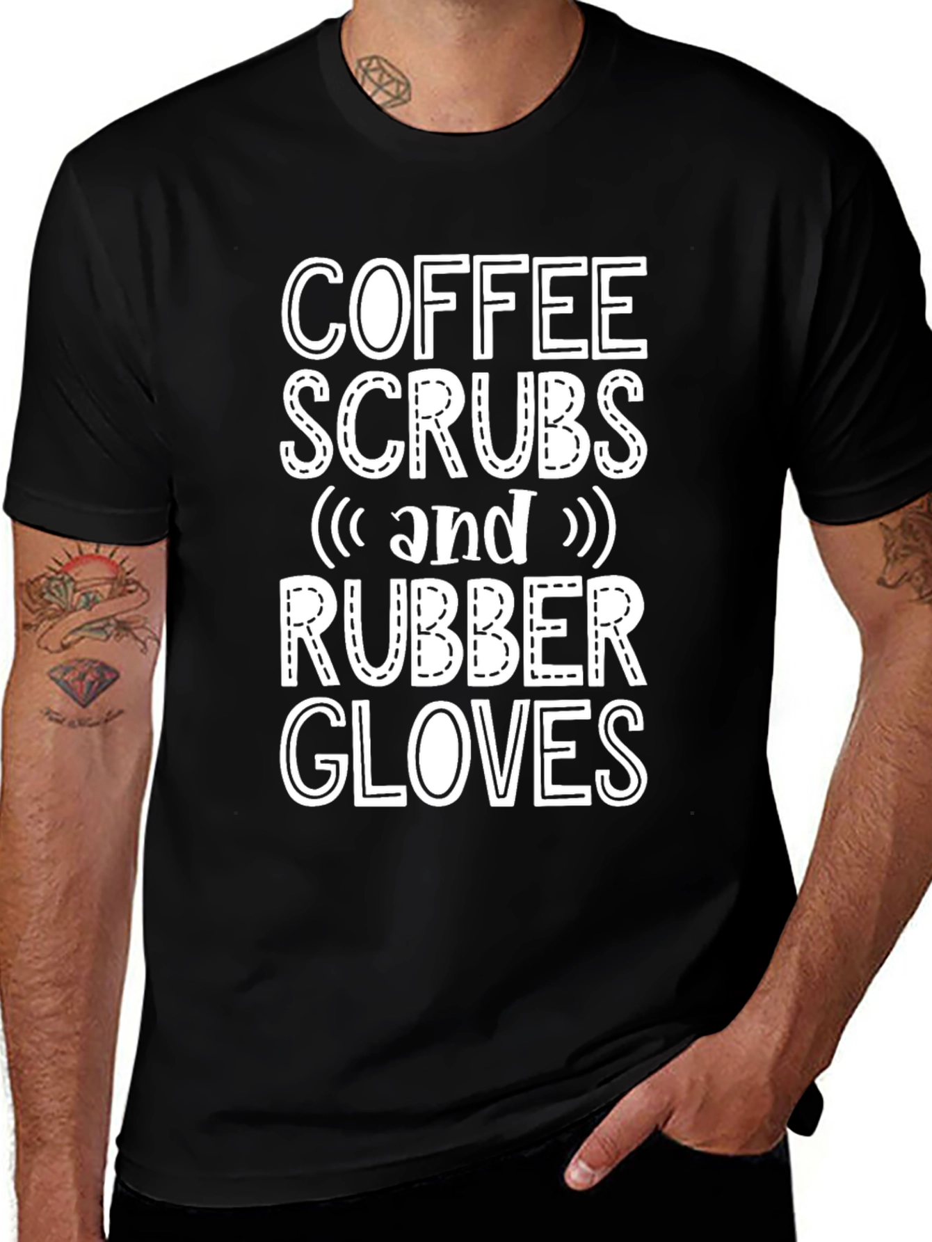Variant 17 of Coffee, Scrubs & Rubber Gloves Graphic Tee