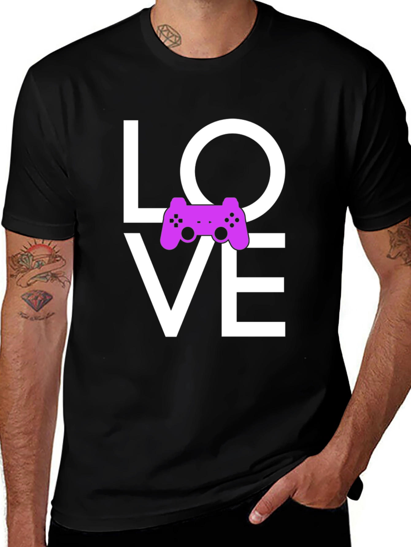 Variant 27 of Love to Game Black Graphic Tee