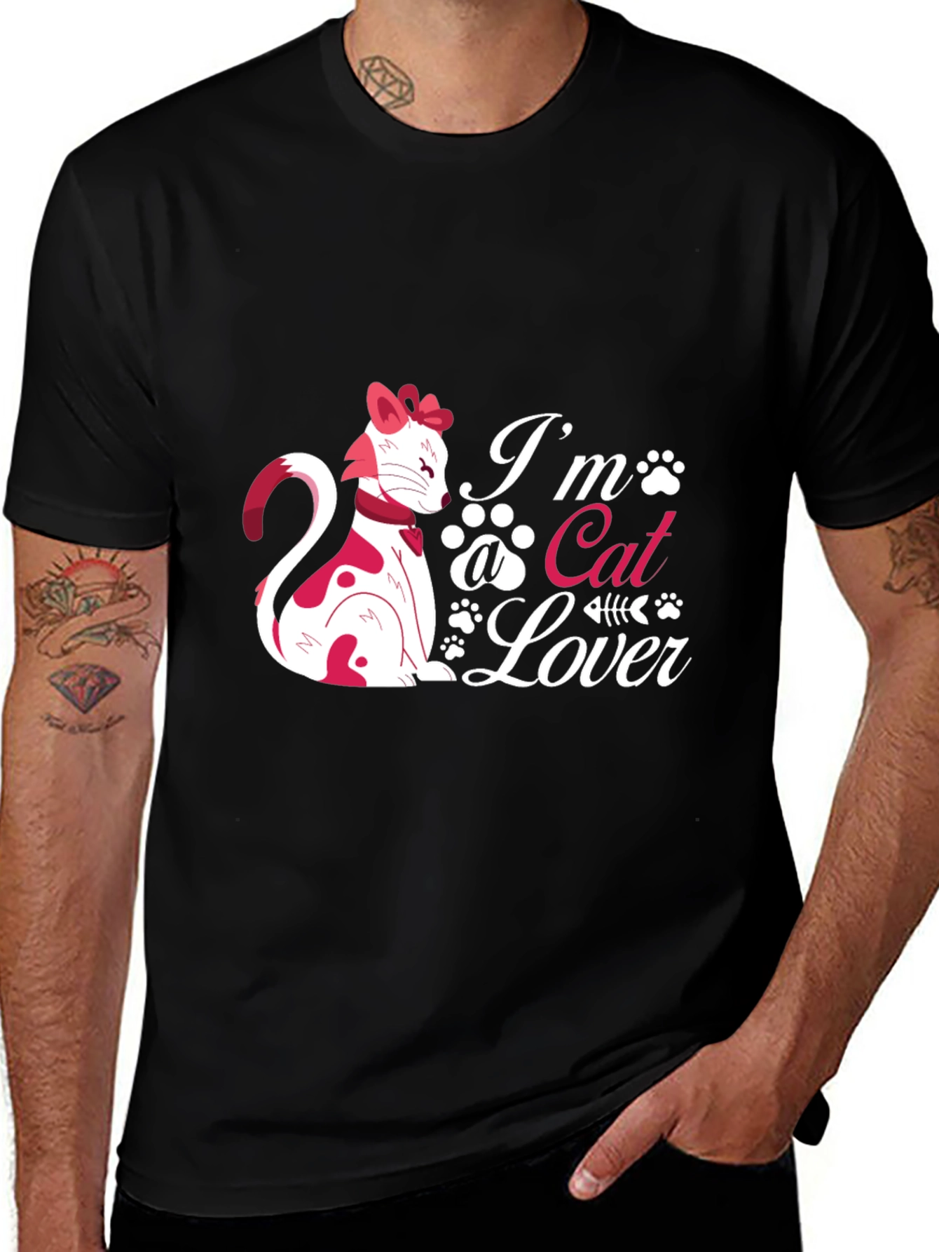 Variant 7 of I'm a Cat Lover Black T-Shirt