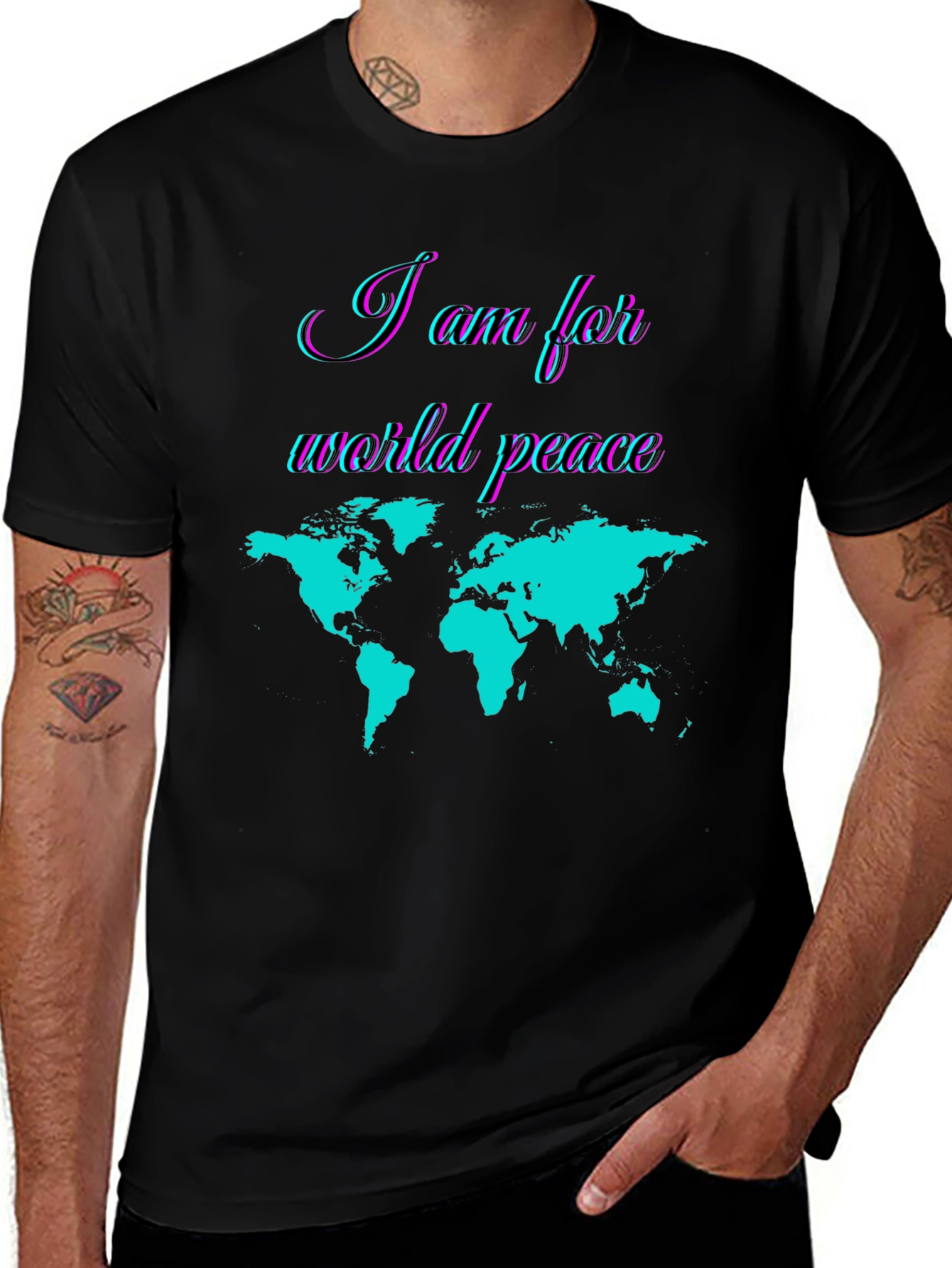 Variant 2 of World Peace Graphic T-Shirt - Stylish Global Unity Design