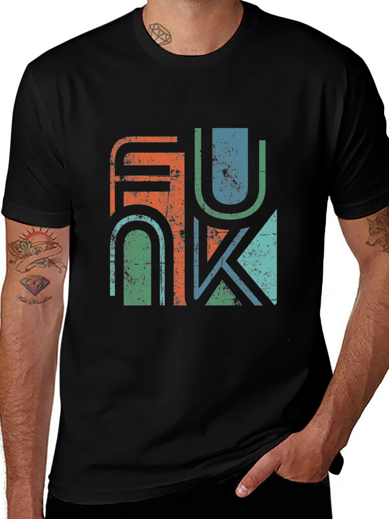Variant 6 of Retro FUNK Graphic T-Shirt - Vintage Style Men's Tee