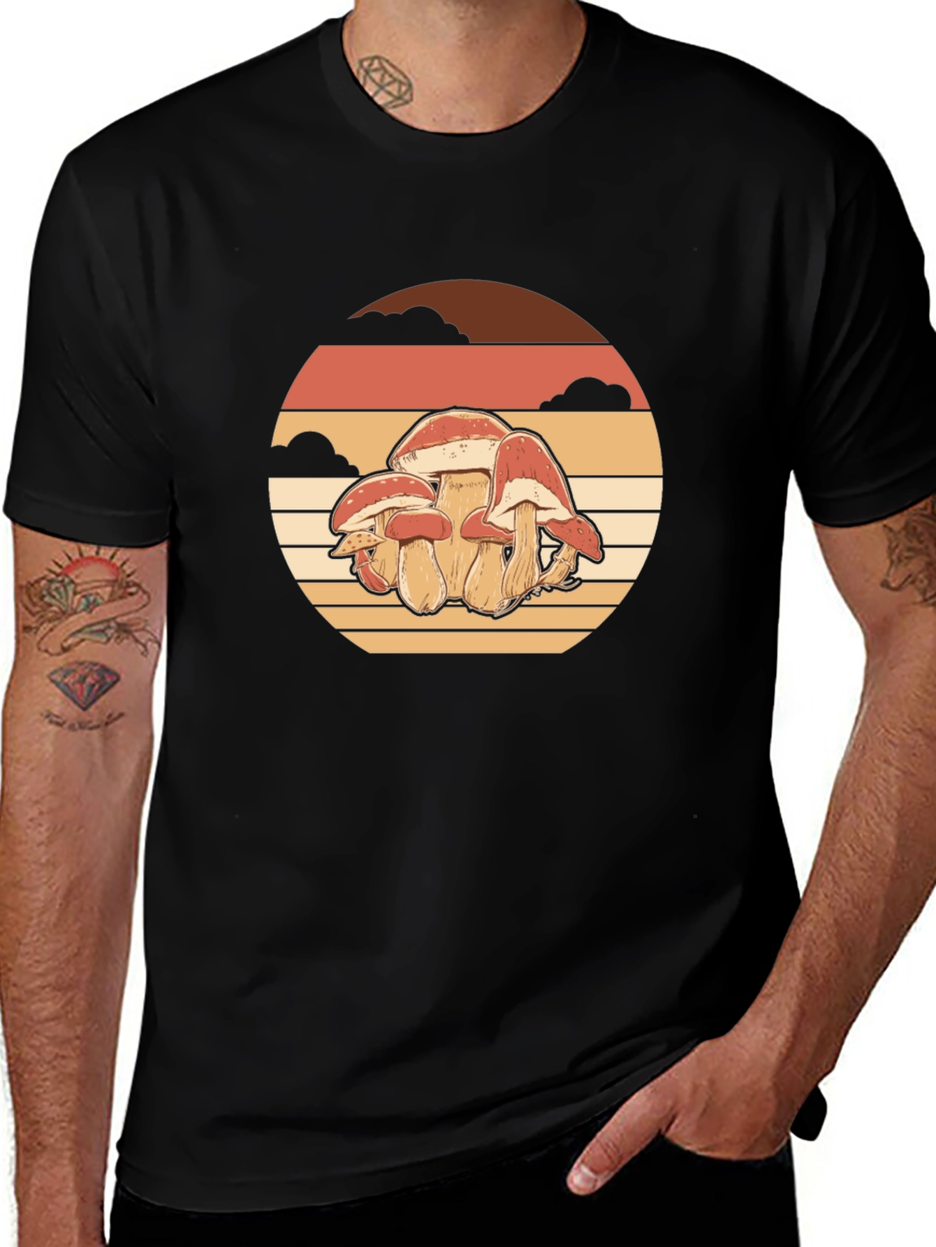 Variant 12 of Retro Mushroom T-Shirt - Nature Inspired Design