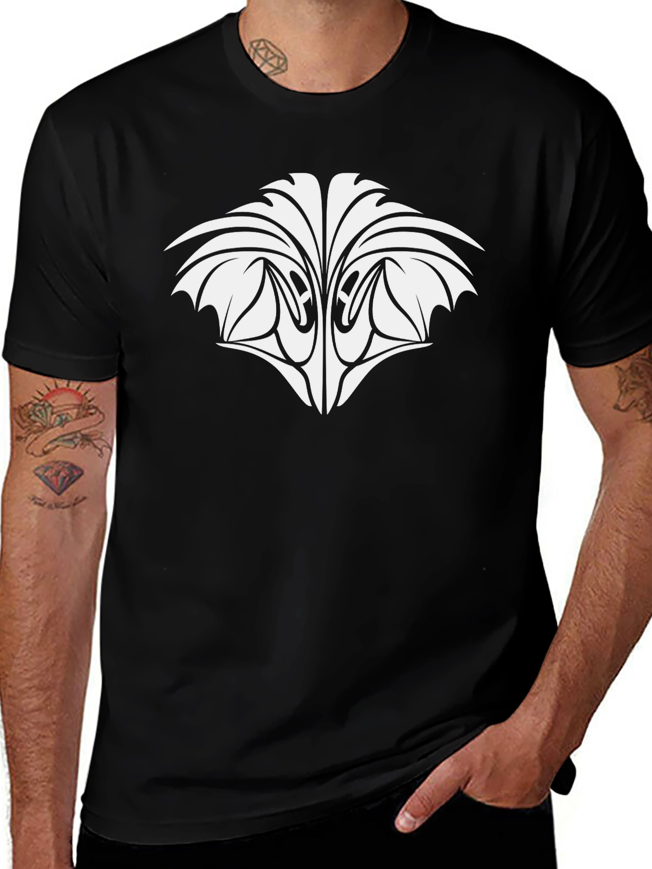 Variant 18 of Tribal Graphic Black T-Shirt