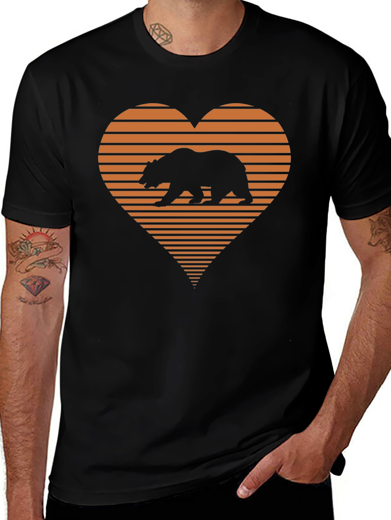 Variant 18 of California Bear Heart Graphic T-Shirt