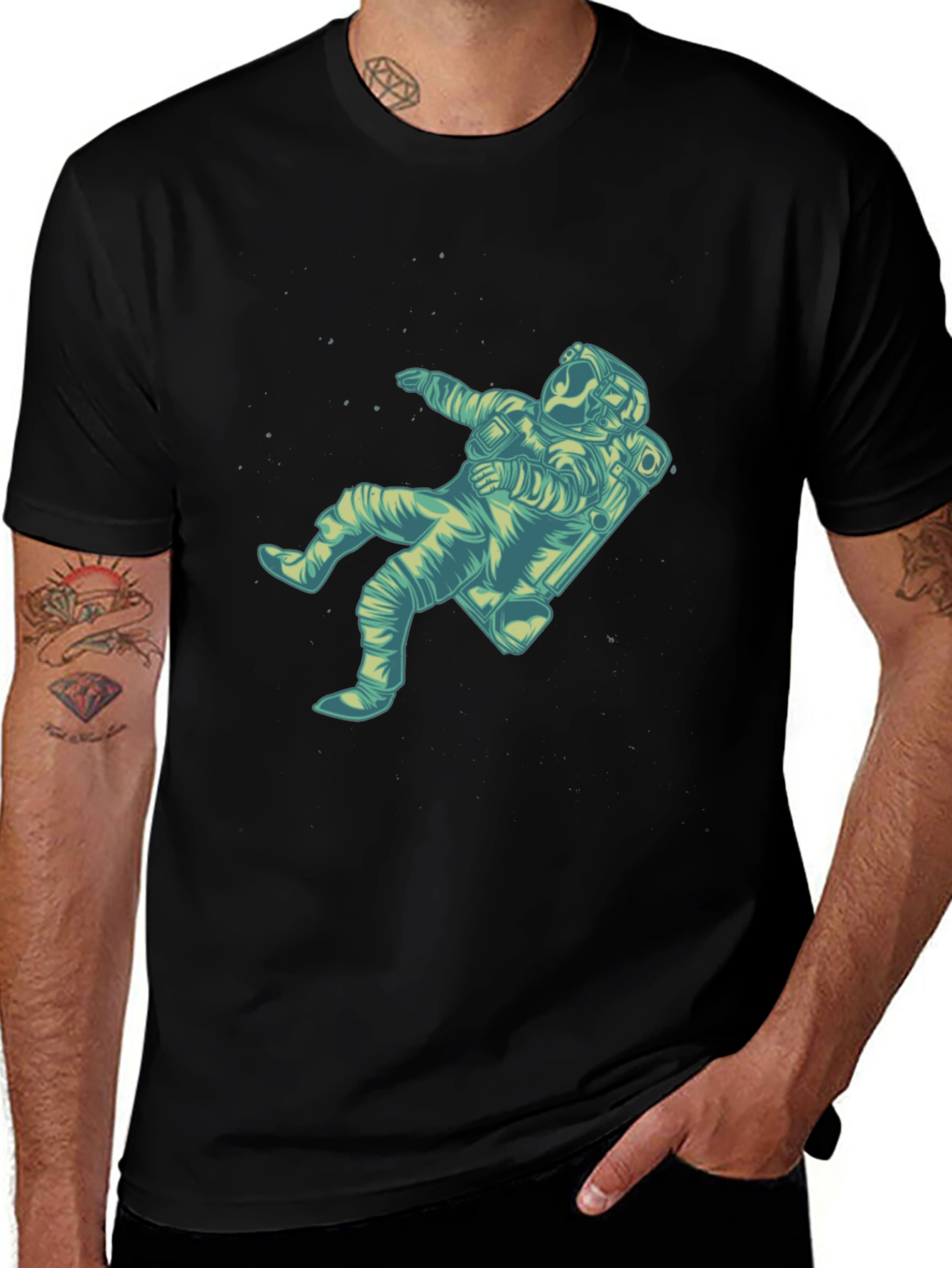Variant 9 of Astronaut Graphic Tee - Stylish Men's T-Shirt