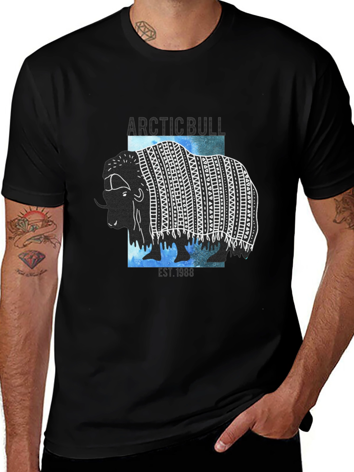 Variant 15 of Arctic Bull Graphic Tee - Unique Design, Casual Style