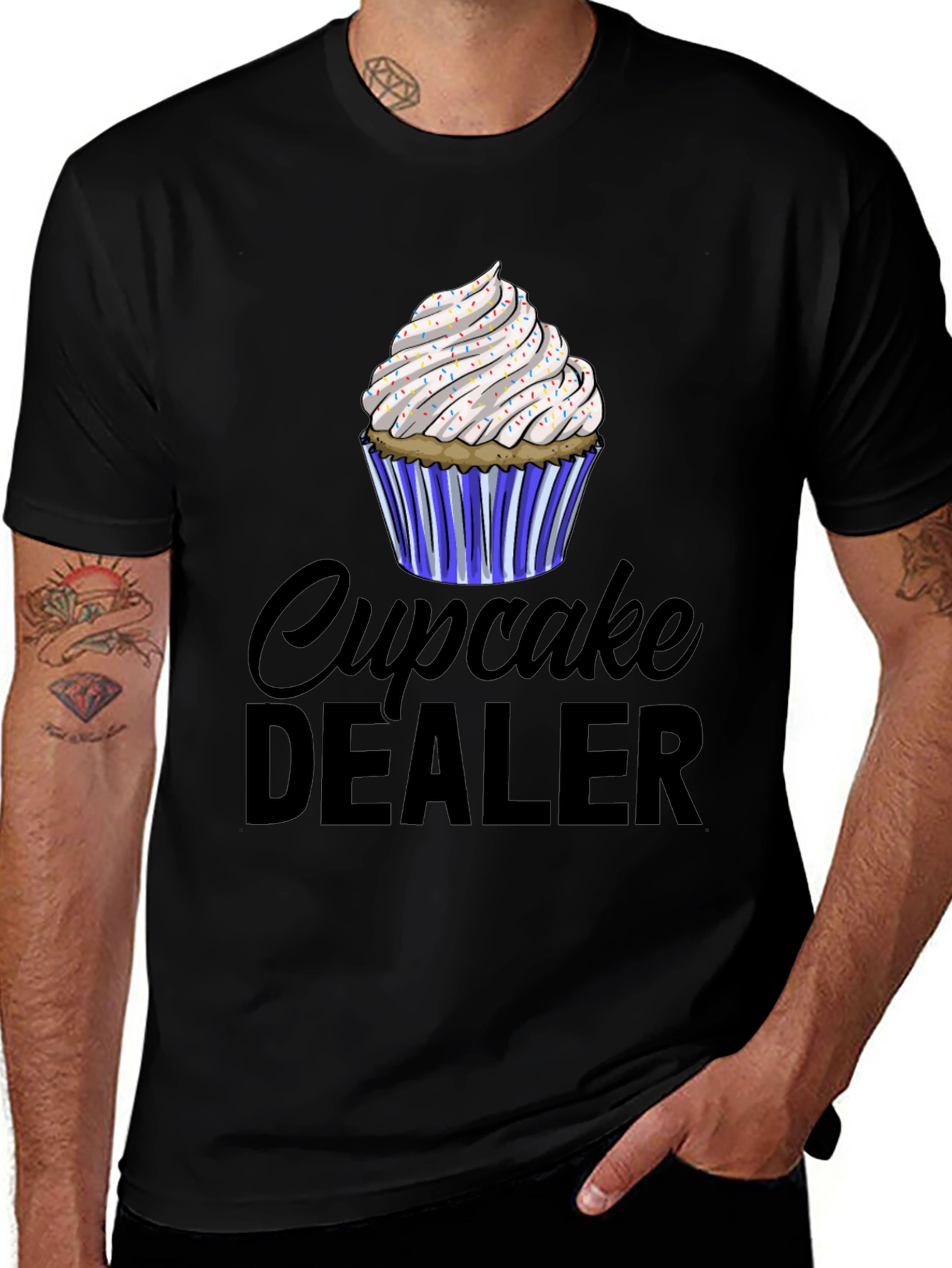 Variant 17 of Cupcake Dealer T-Shirt - Sweet Treat Design