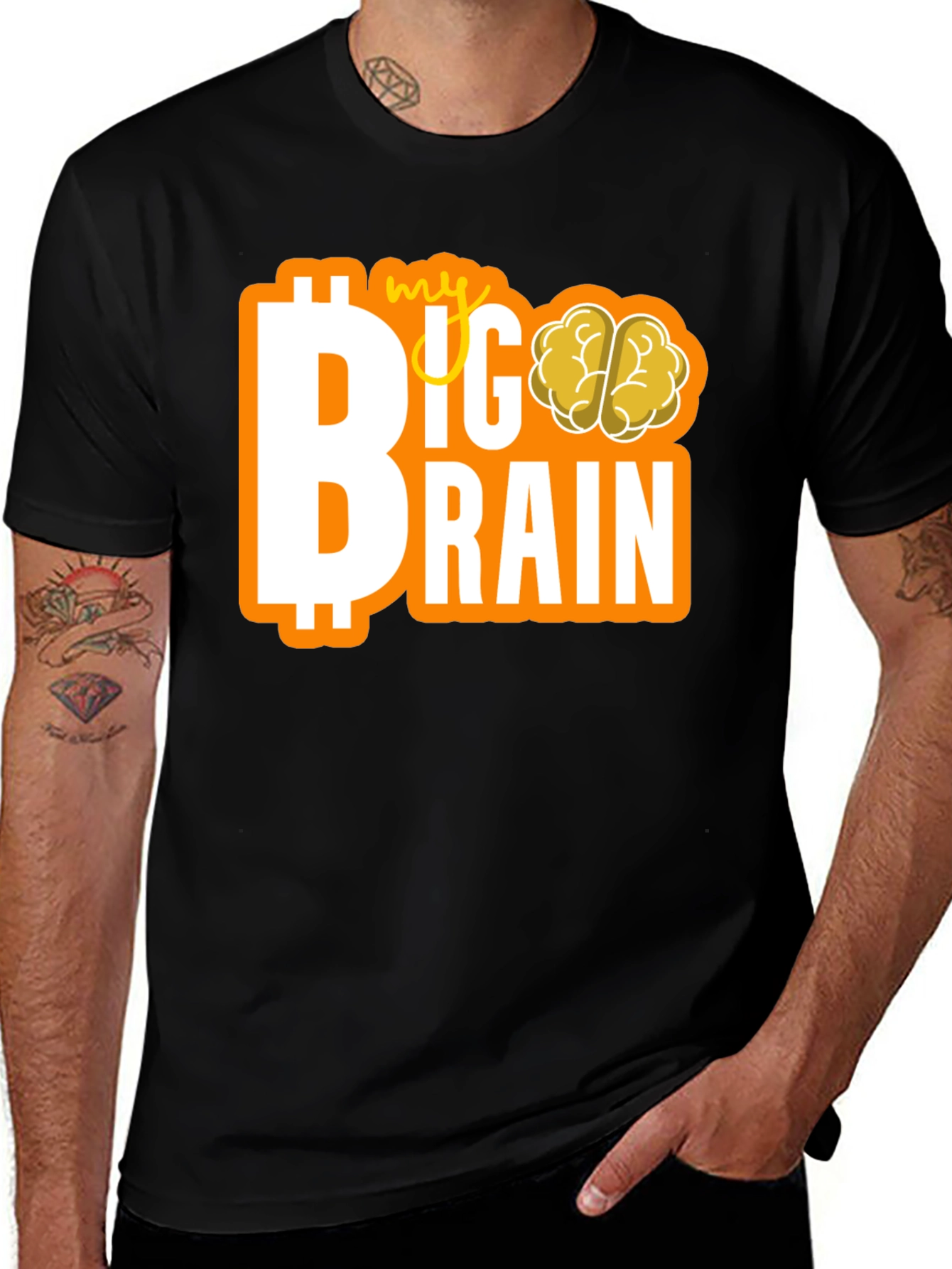 Variant 16 of My Big Brain Tee - Crypto Investor Genius T-Shirt