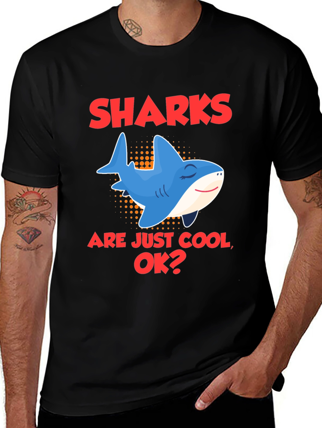 Variant 28 of Cool Shark Graphic Tee - Sharks are Just Cool, OK?