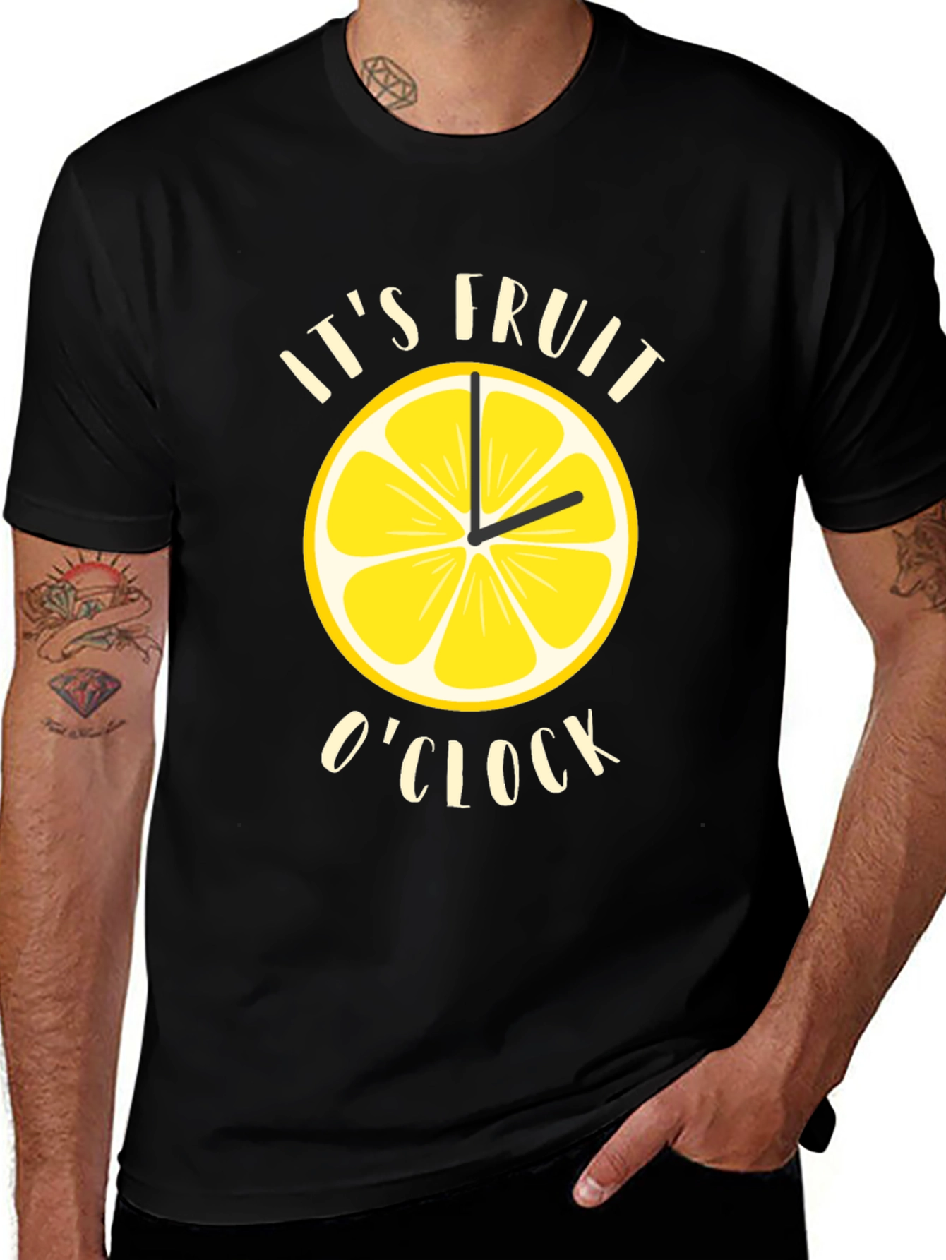 Variant 12 of It's Fruit O'Clock Black Graphic Tee