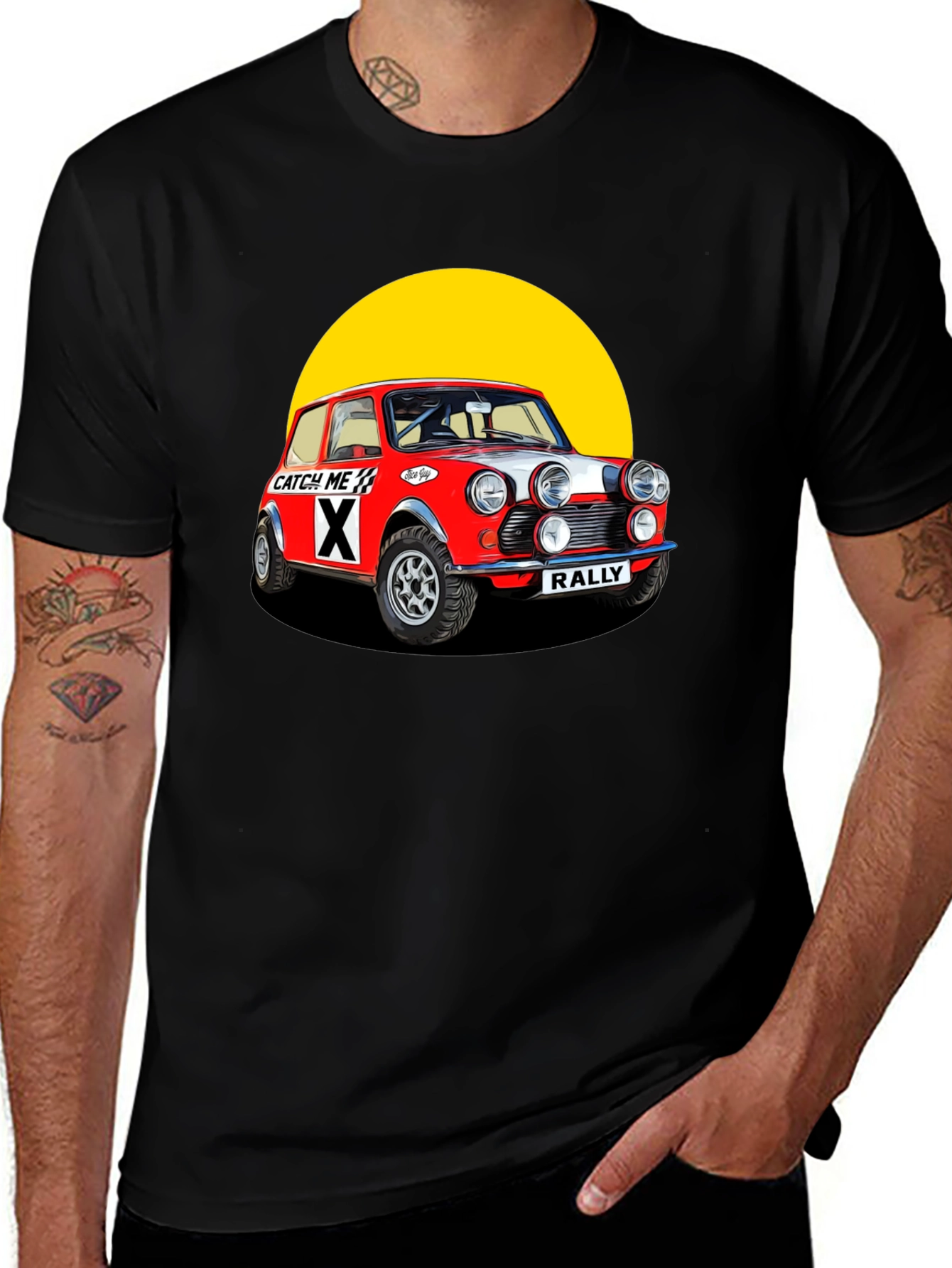 Variant 29 of Vintage Rally Car Graphic Tee - Classic Mini Design