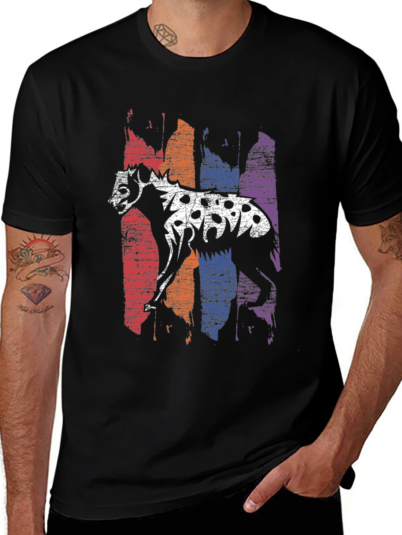 Variant 20 of Hyena Graphic Tee - Men's Crew Neck T-Shirt