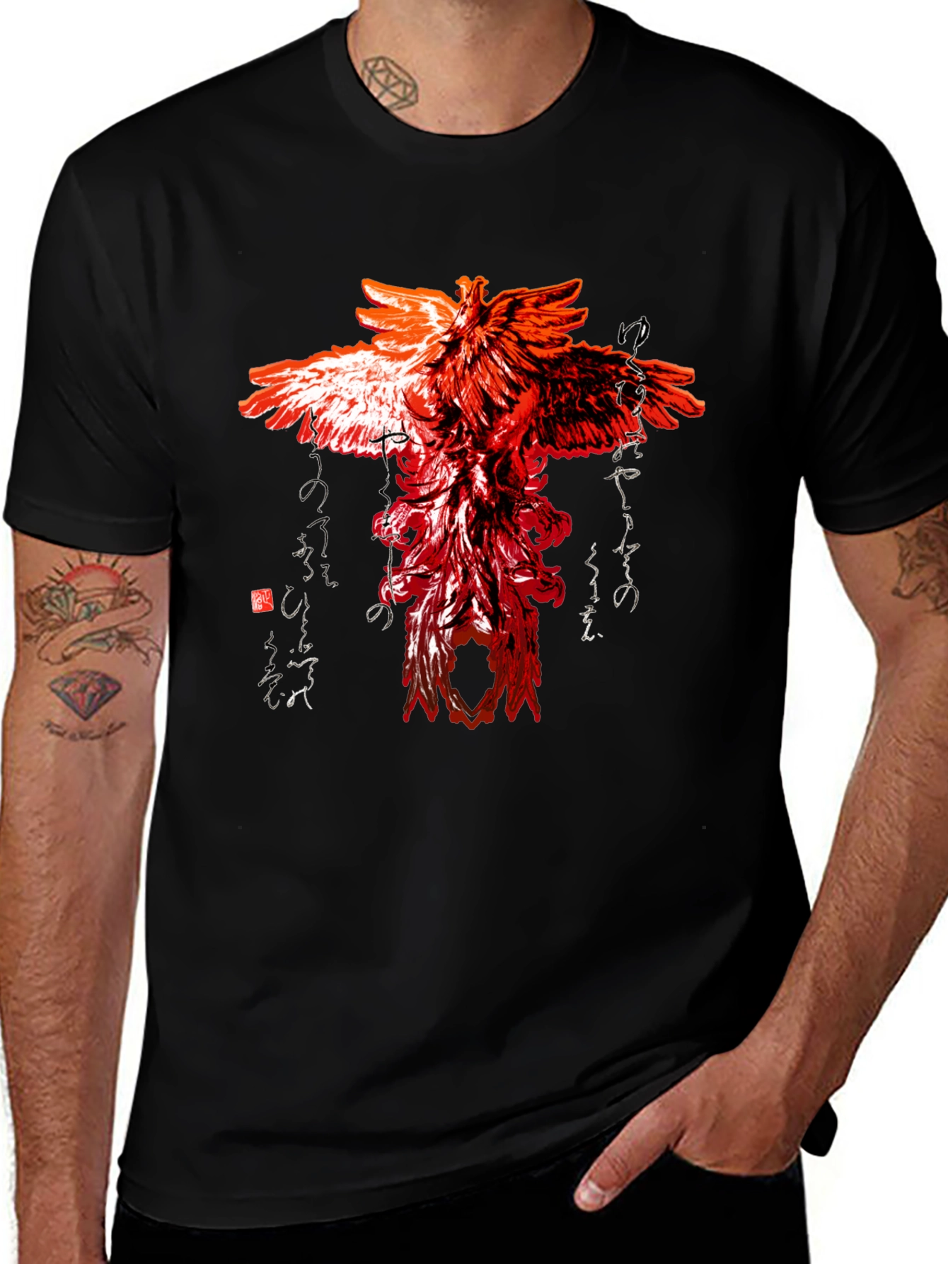 Fiery Phoenix Graphic Tee - Unique Design