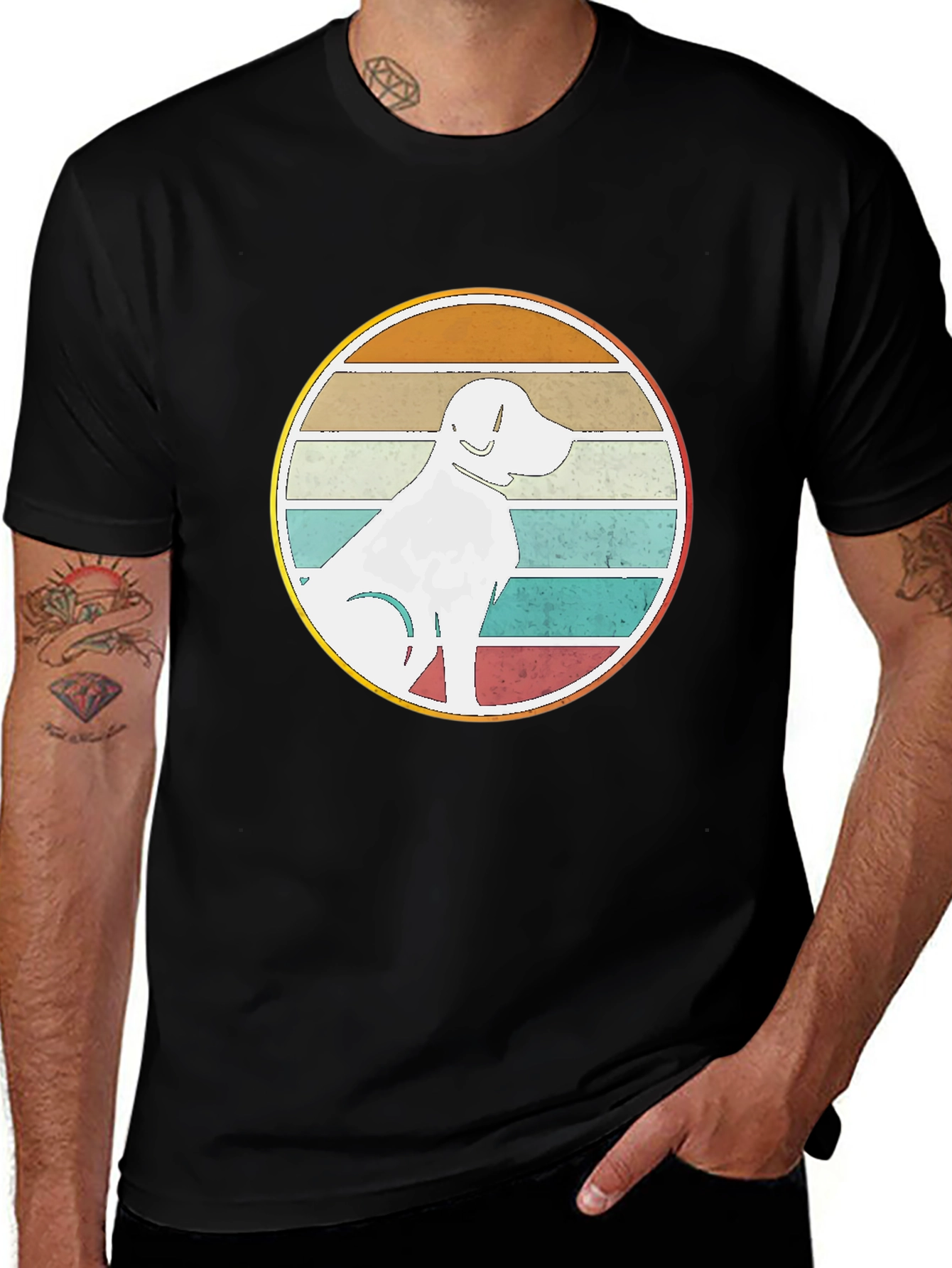 Vintage Dog Silhouette Graphic Tee