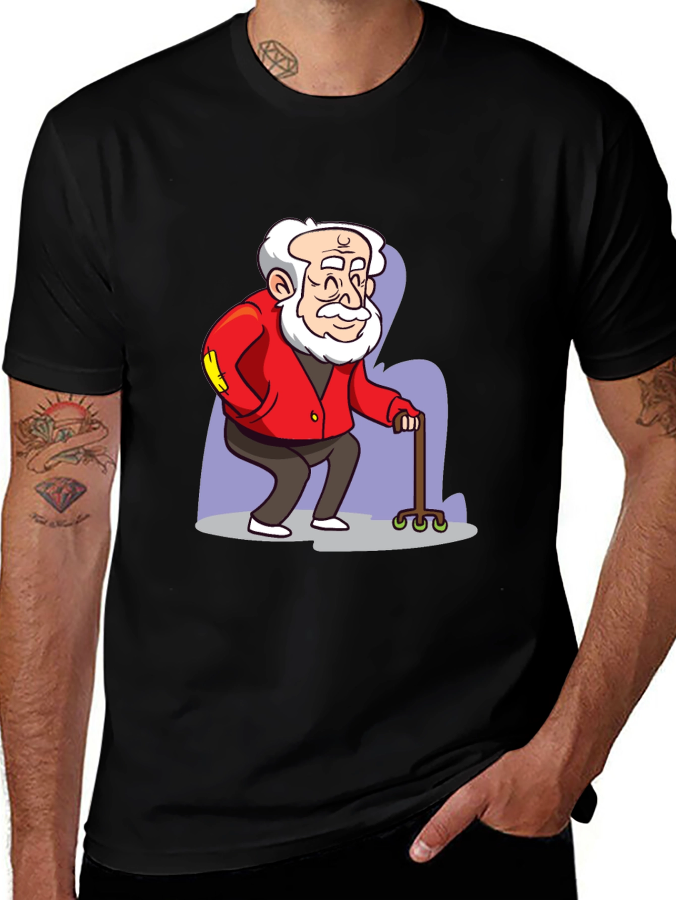 Variant 9 of Cartoon Grandpa Graphic Tee