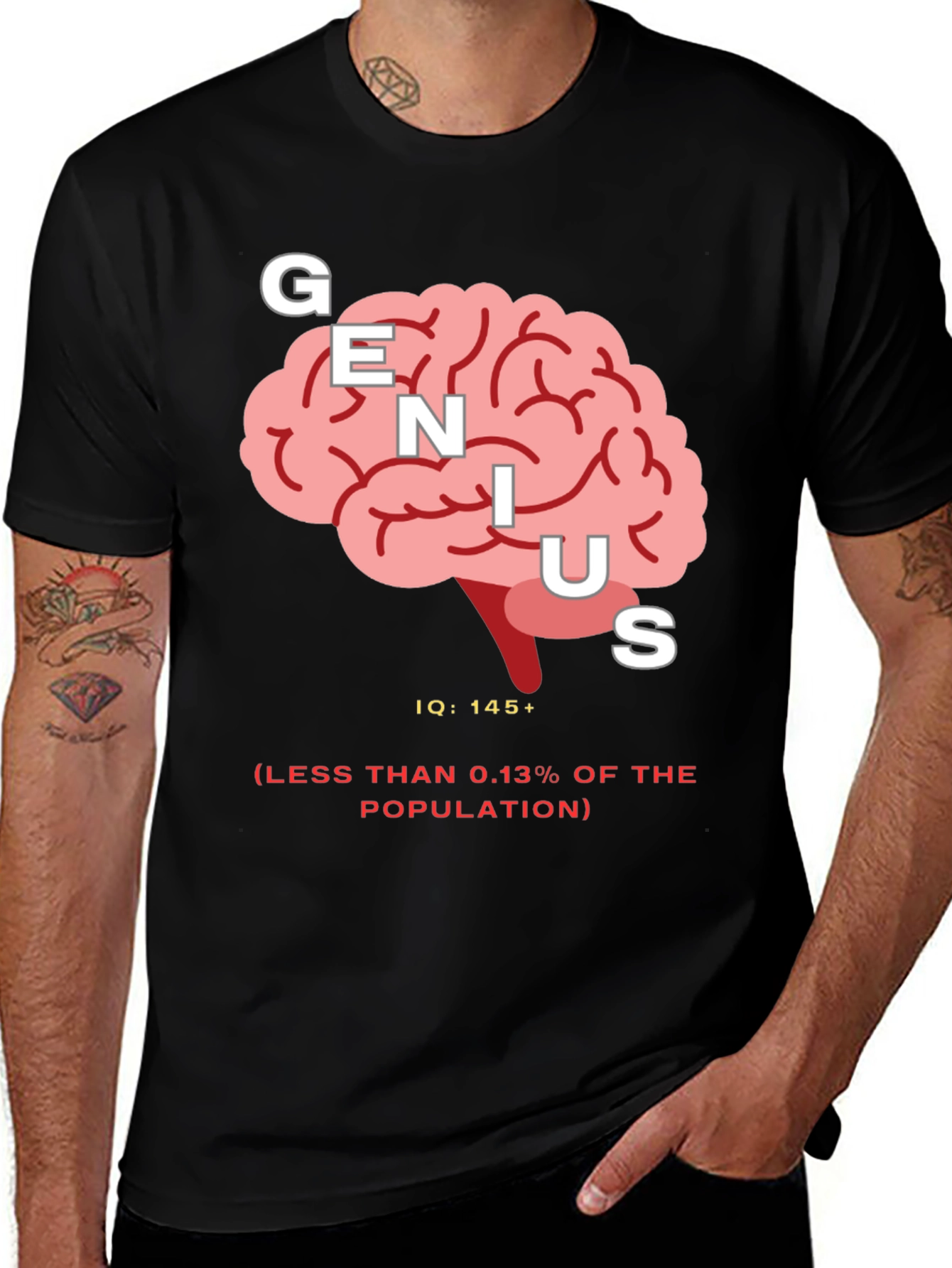 Variant 16 of Genius IQ Brain Graphic Tee