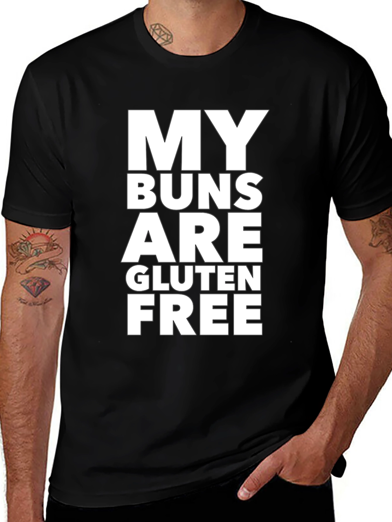 Gluten Free Buns Graphic Tee - Funny T-Shirt