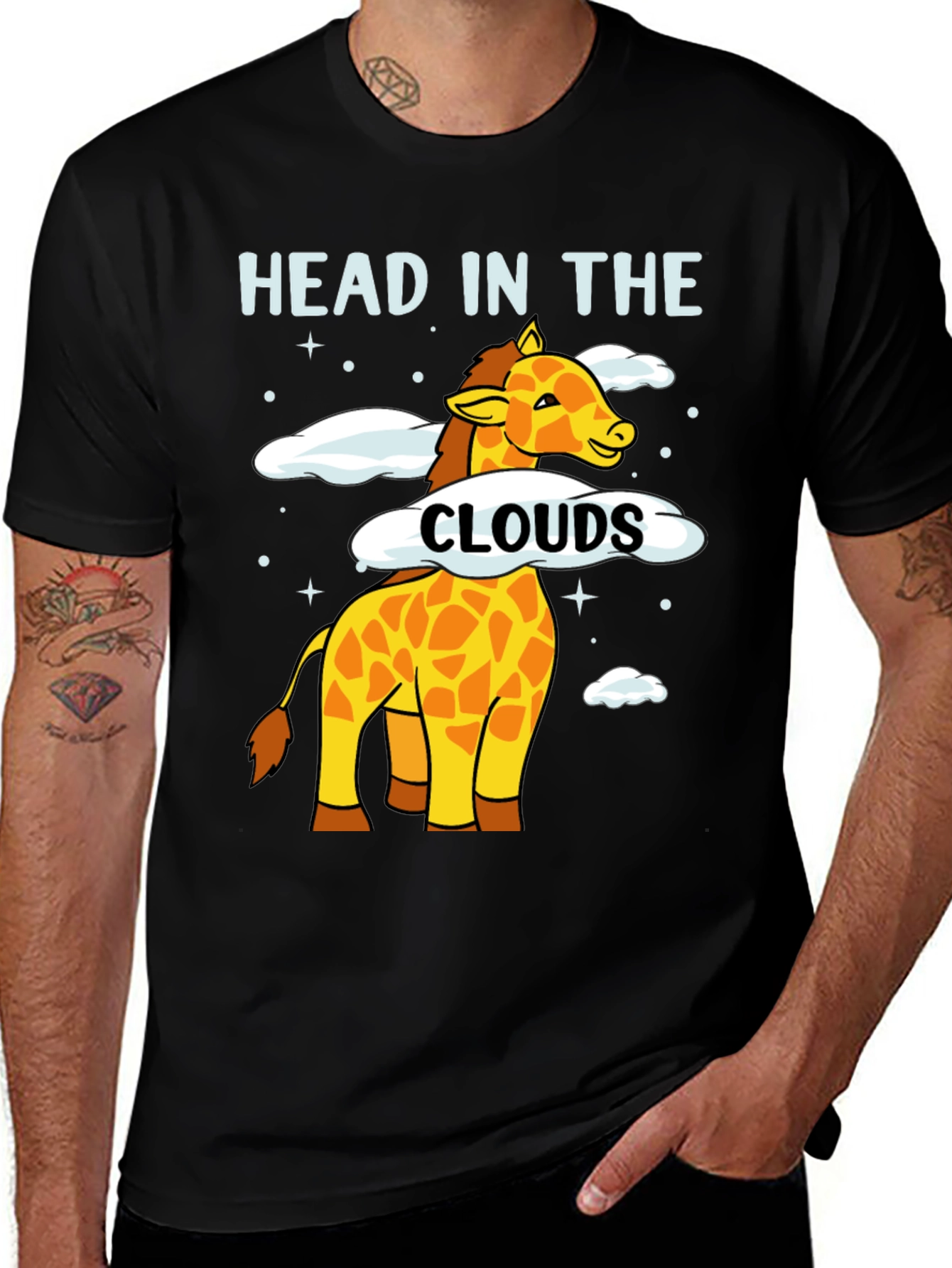 Variant 16 of Head in the Clouds Giraffe Graphic T-Shirt