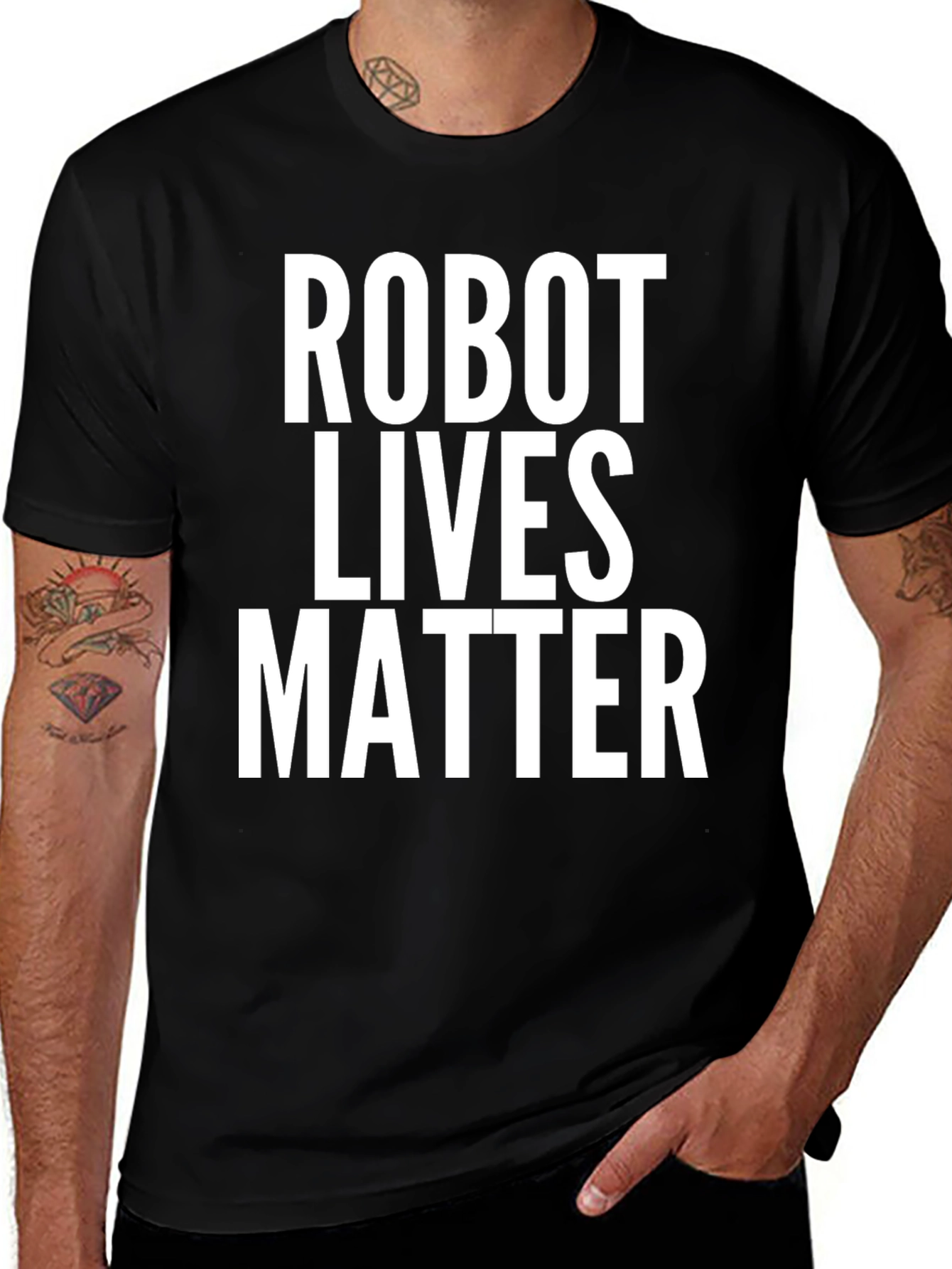 Variant 6 of Robot Lives Matter Graphic T-Shirt
