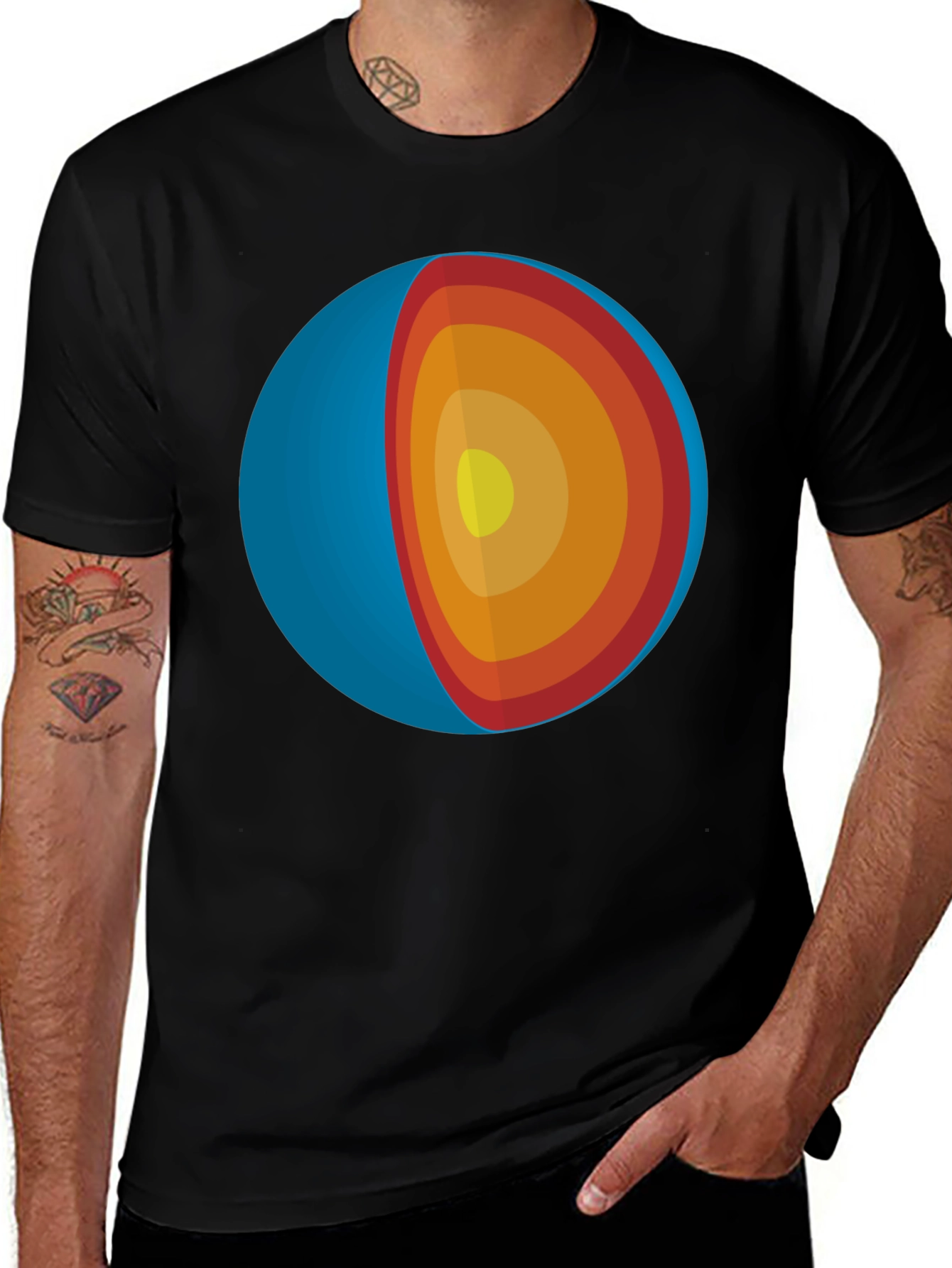 Earth Core Graphic Tee - Science Style