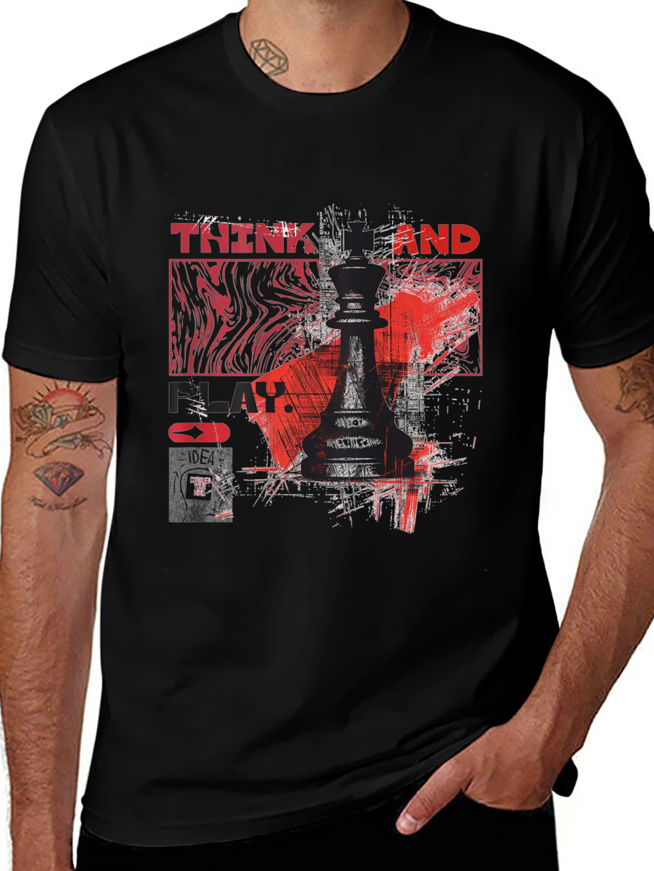Variant 26 of Think and Play Chess King T-Shirt