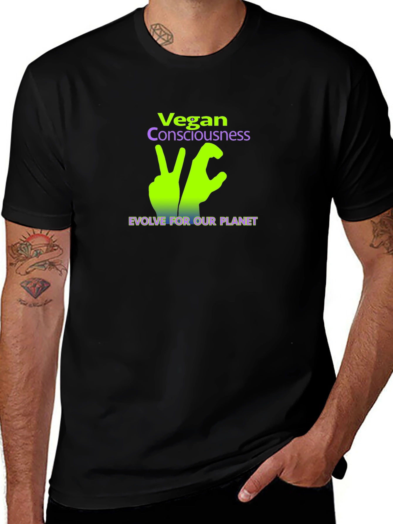 Vegan Consciousness T-Shirt - Evolve For Our Planet