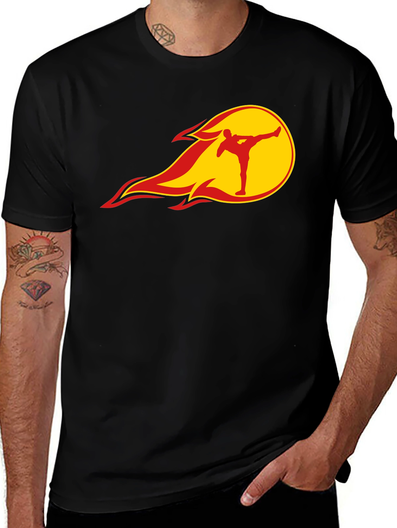 Fiery Kickboxing Graphic T-Shirt