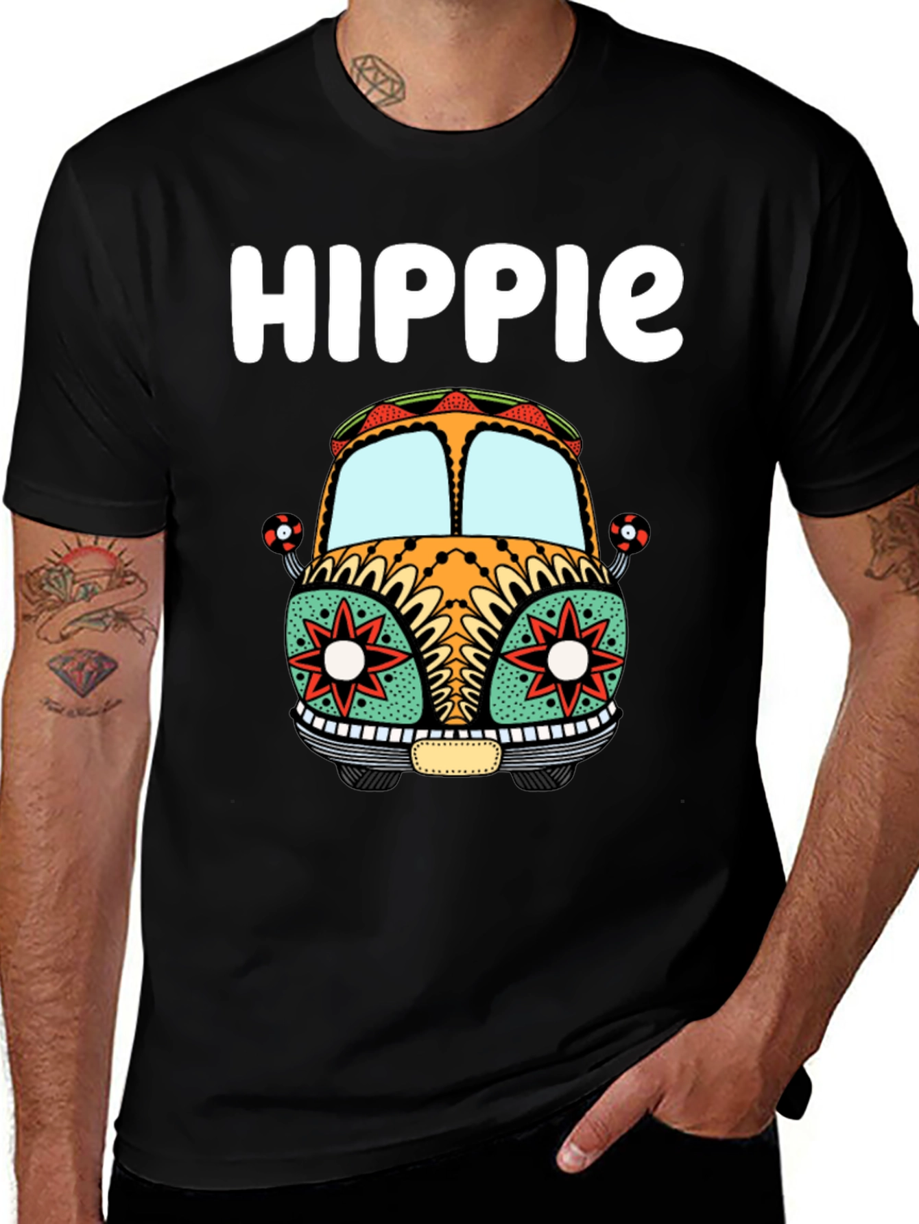 Variant 27 of Hippie Van T-Shirt: Retro Road Trip Style