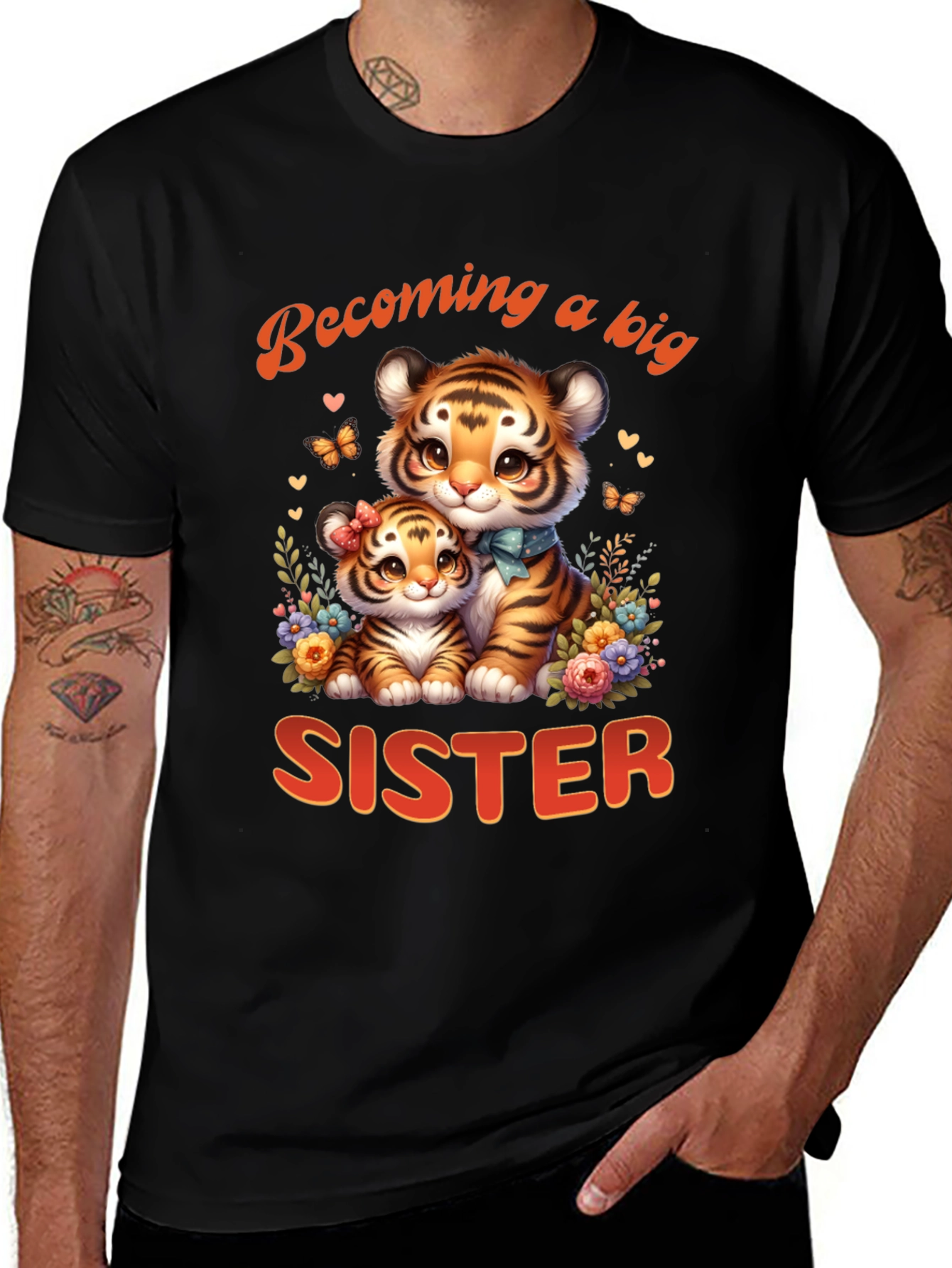 Variant 30 of Becoming a Big Sister Tiger Tee