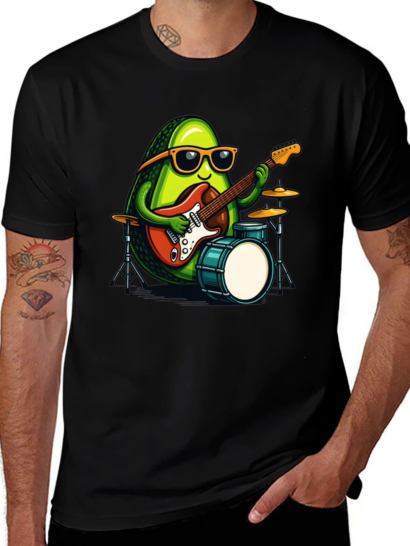 Variant 9 of Avocado Rocker Black T-Shirt