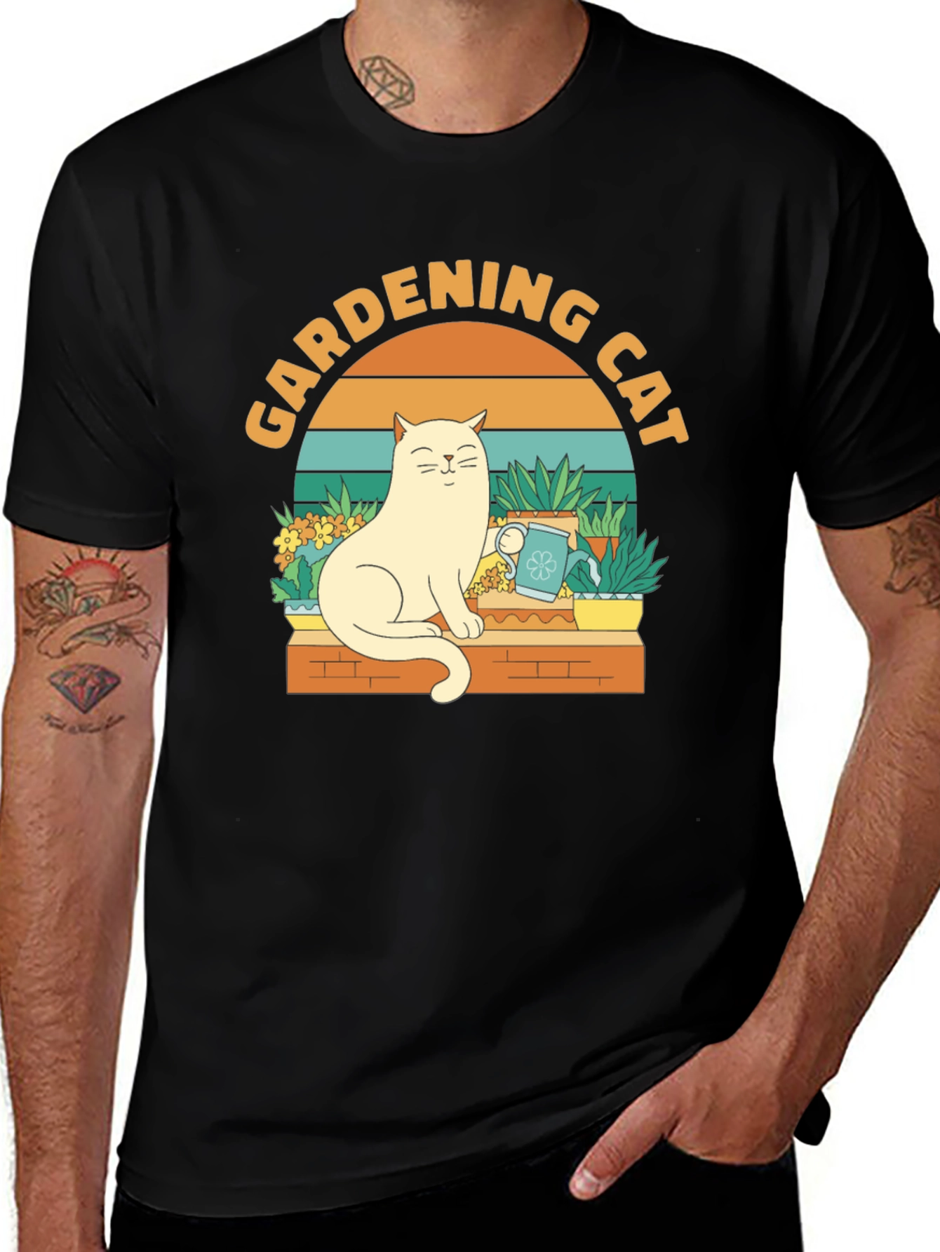 Variant 27 of Gardening Cat T-Shirt - Unique Graphic Tee